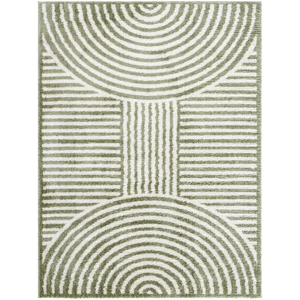 Livabliss Fossay Shag Modern & Contemporary Stripe Washable Area Rug