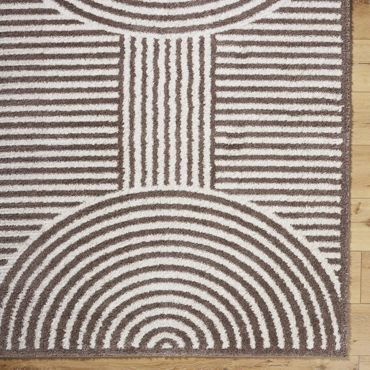 Livabliss Fossay Shag Modern & Contemporary Stripe Washable Area Rug