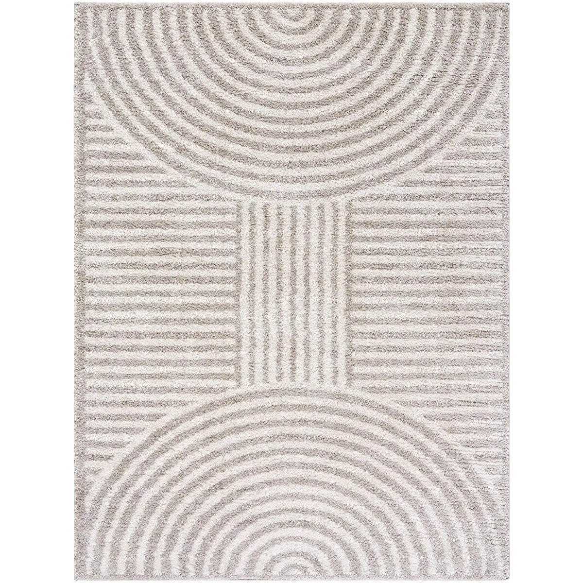 Livabliss Fossay Shag Modern & Contemporary Stripe Washable Area Rug