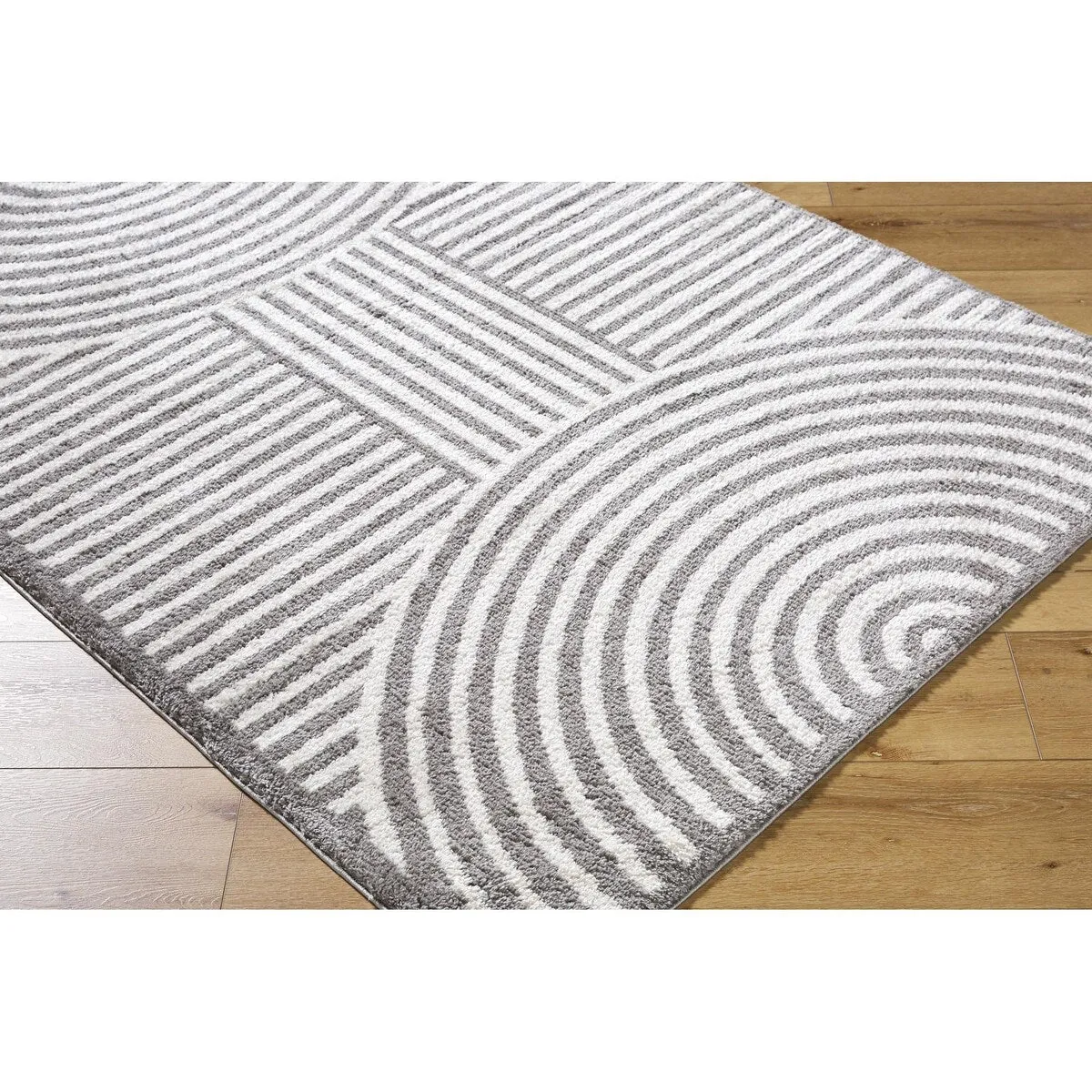 Livabliss Fossay Shag Modern & Contemporary Stripe Washable Area Rug