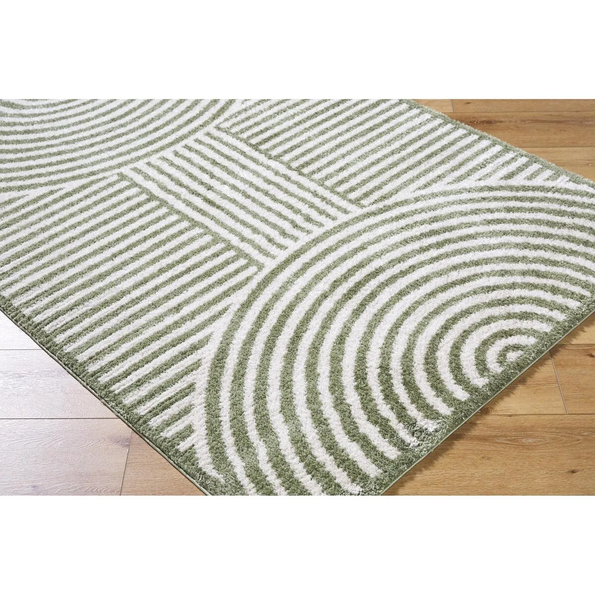 Livabliss Fossay Shag Modern & Contemporary Stripe Washable Area Rug