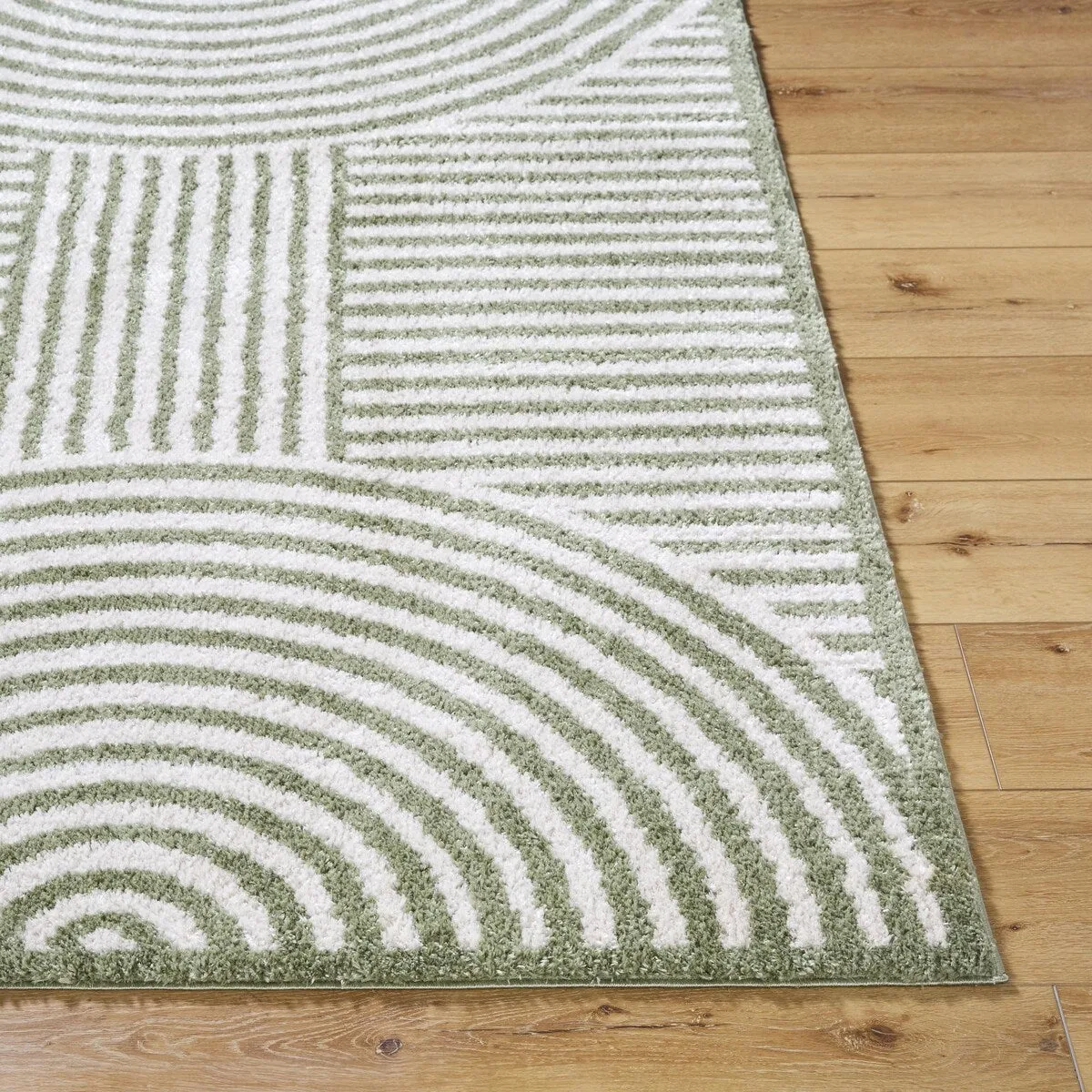 Livabliss Fossay Shag Modern & Contemporary Stripe Washable Area Rug