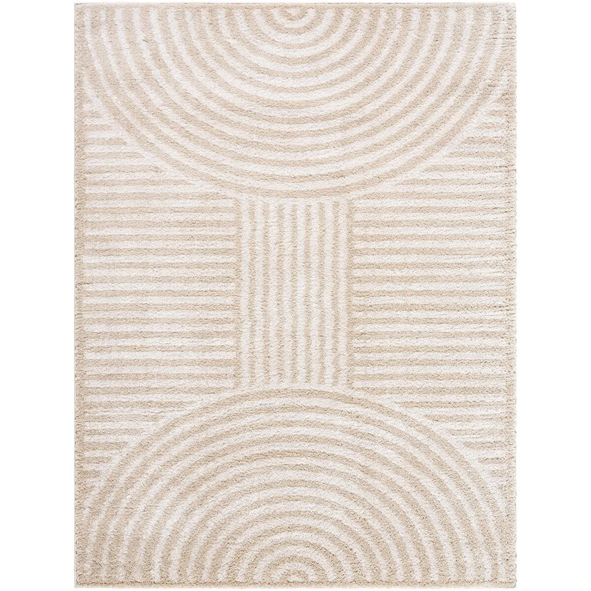 Livabliss Fossay Shag Modern & Contemporary Stripe Washable Area Rug