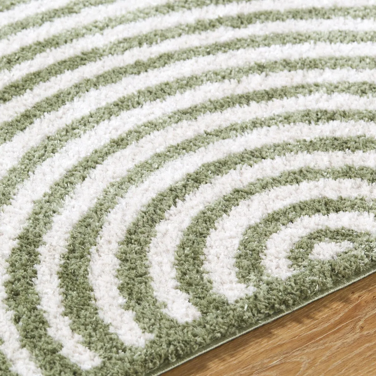Livabliss Fossay Shag Modern & Contemporary Stripe Washable Area Rug