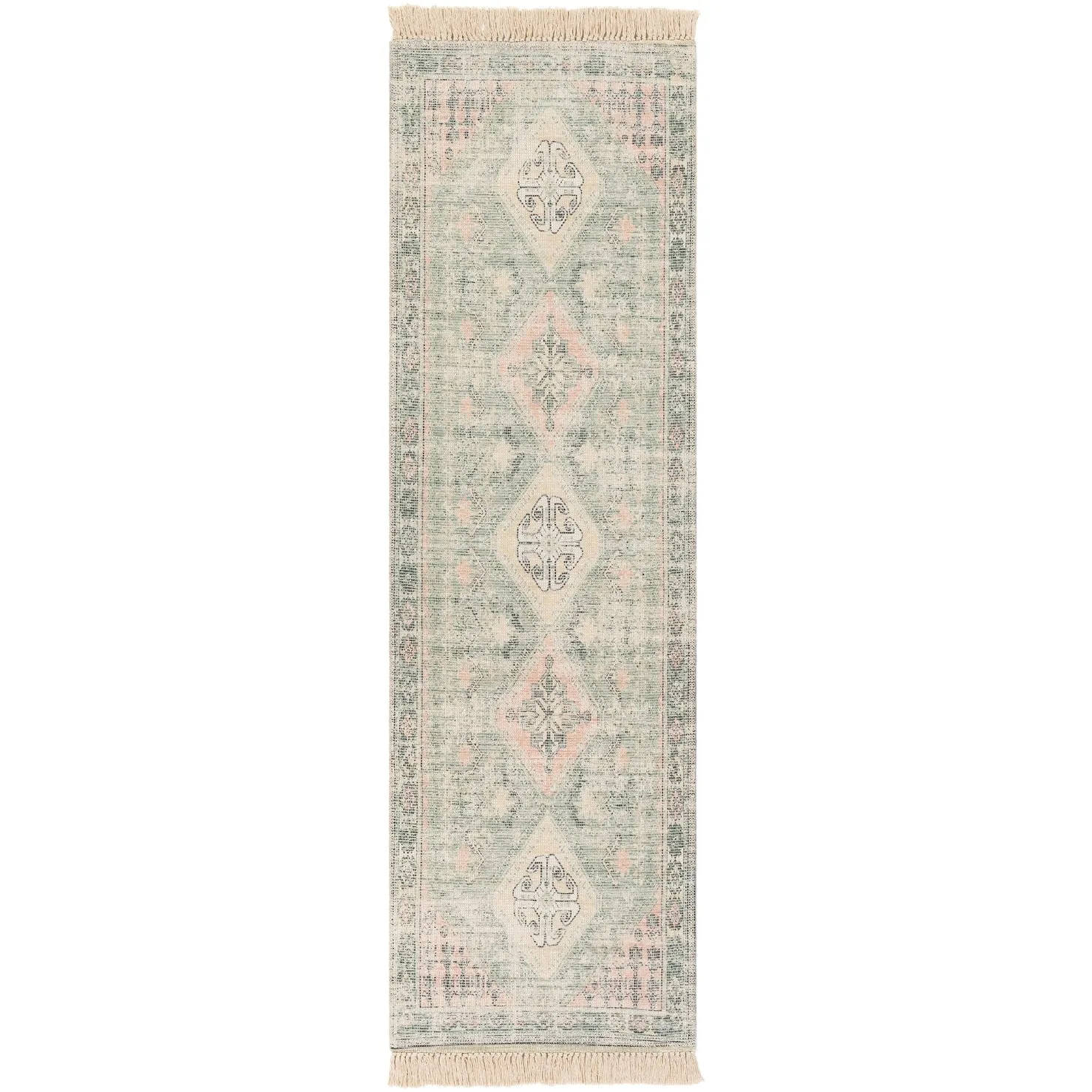 Livabliss Hermione Handmade Triple Medallion Cotton Area Rug