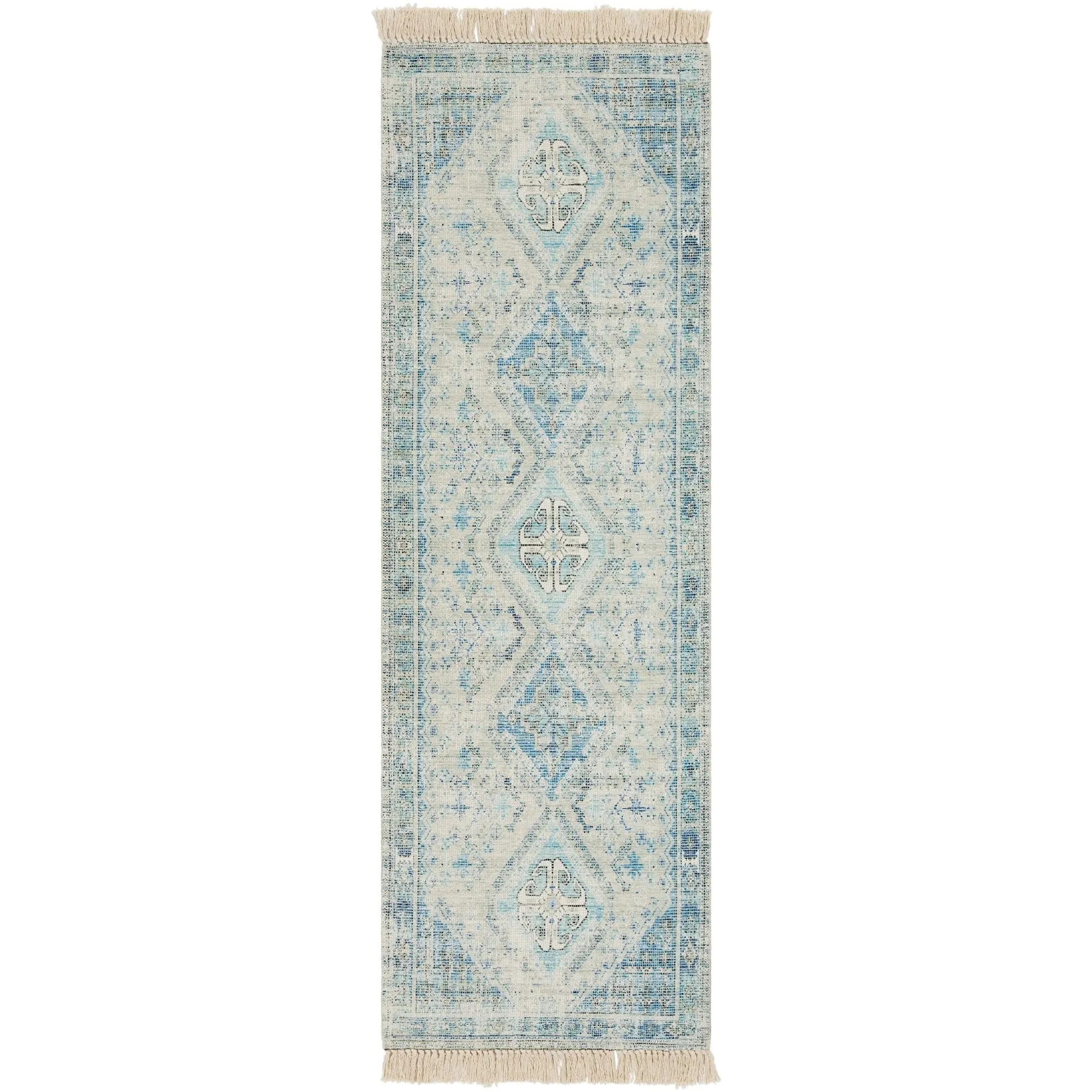 Livabliss Hermione Handmade Triple Medallion Cotton Area Rug