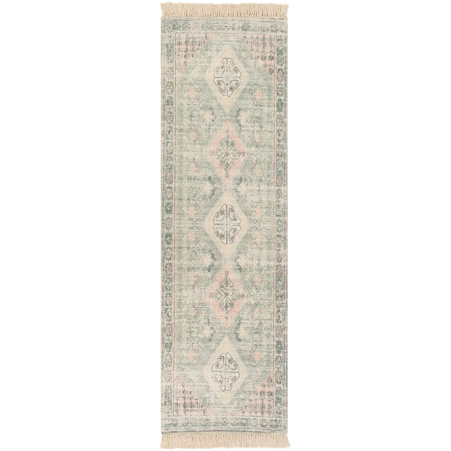 Livabliss Hermione Handmade Triple Medallion Cotton Area Rug