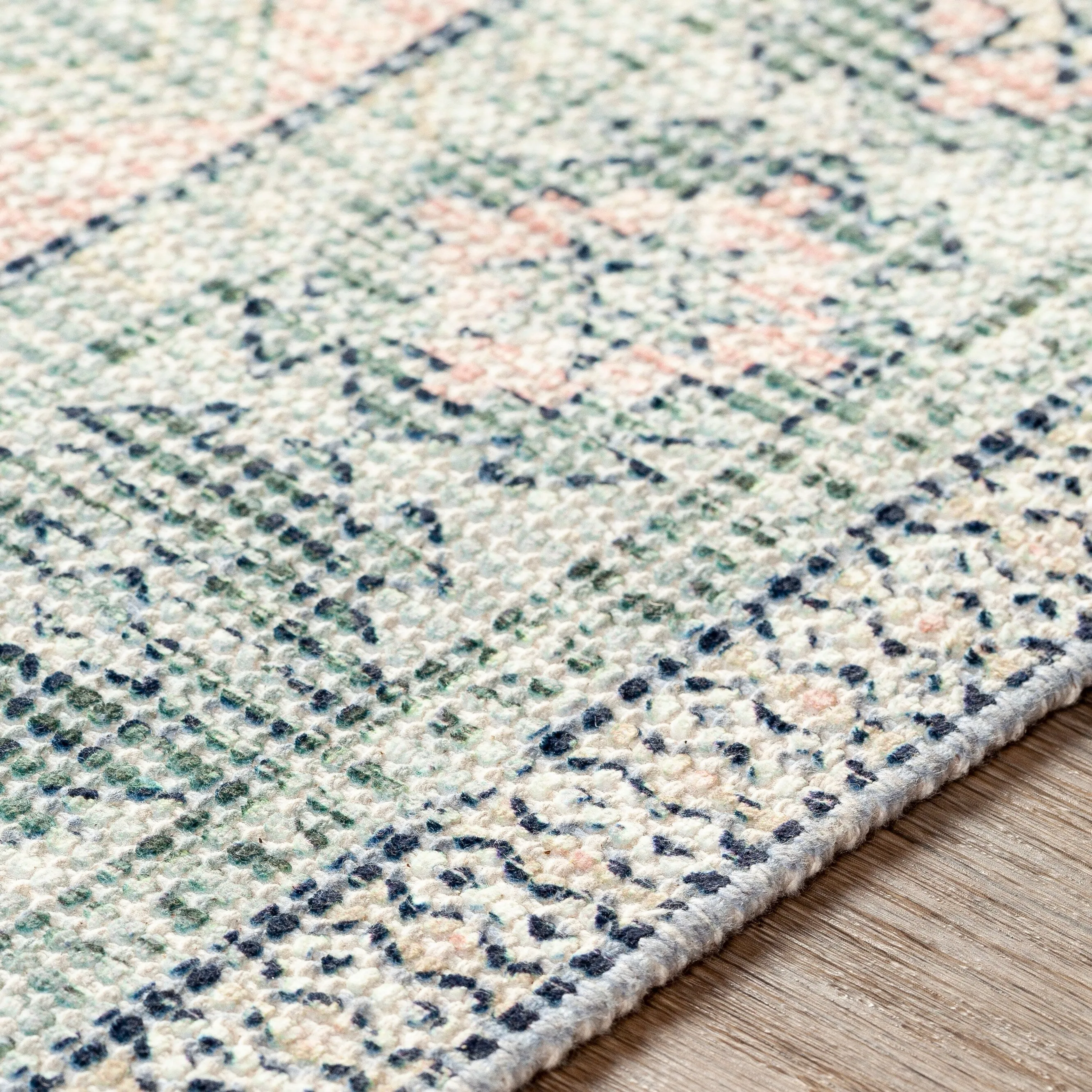 Livabliss Hermione Handmade Triple Medallion Cotton Area Rug