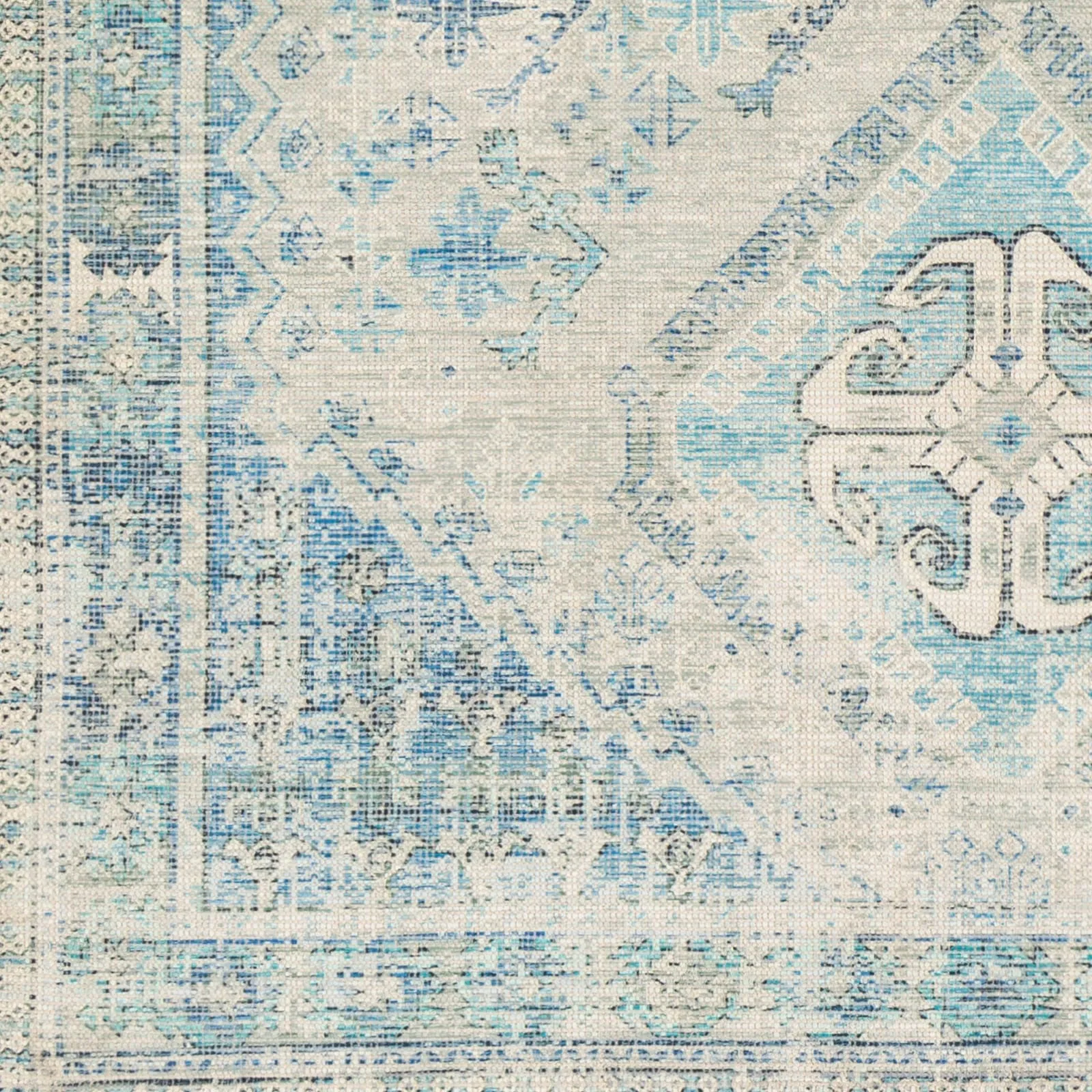 Livabliss Hermione Handmade Triple Medallion Cotton Area Rug