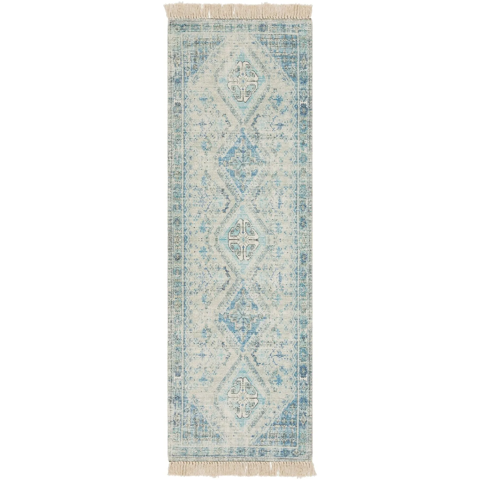 Livabliss Hermione Handmade Triple Medallion Cotton Area Rug