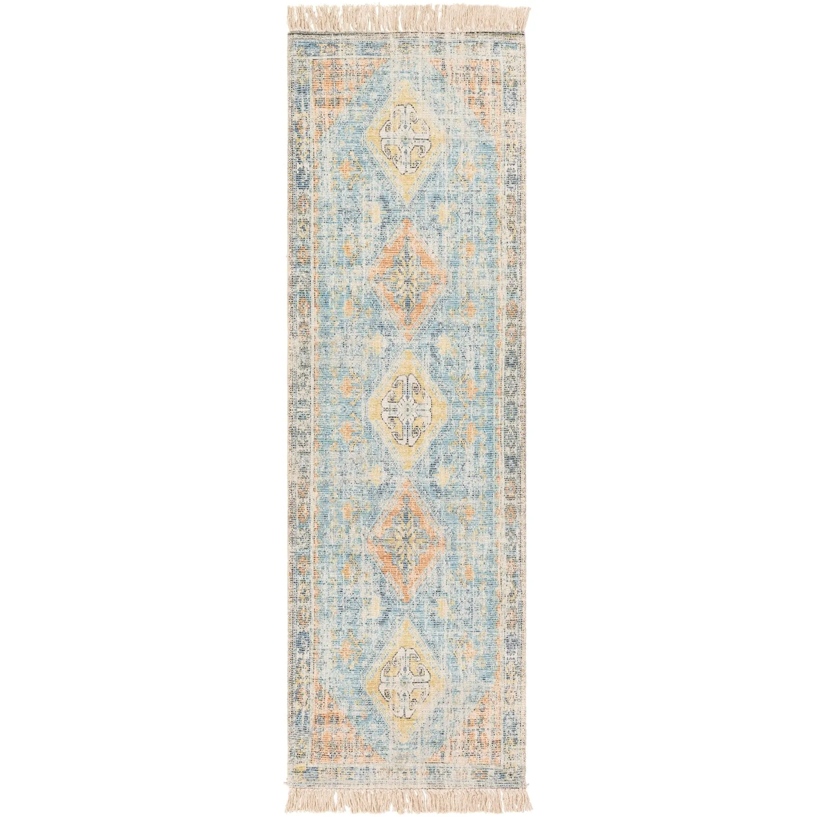 Livabliss Hermione Handmade Triple Medallion Cotton Area Rug
