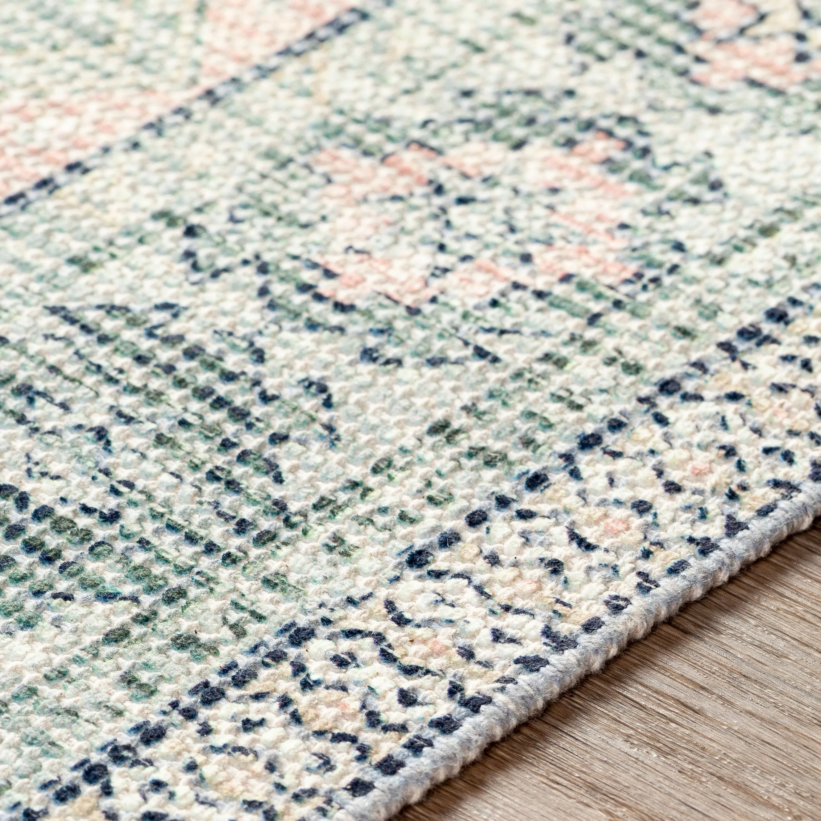 Livabliss Hermione Handmade Triple Medallion Cotton Area Rug