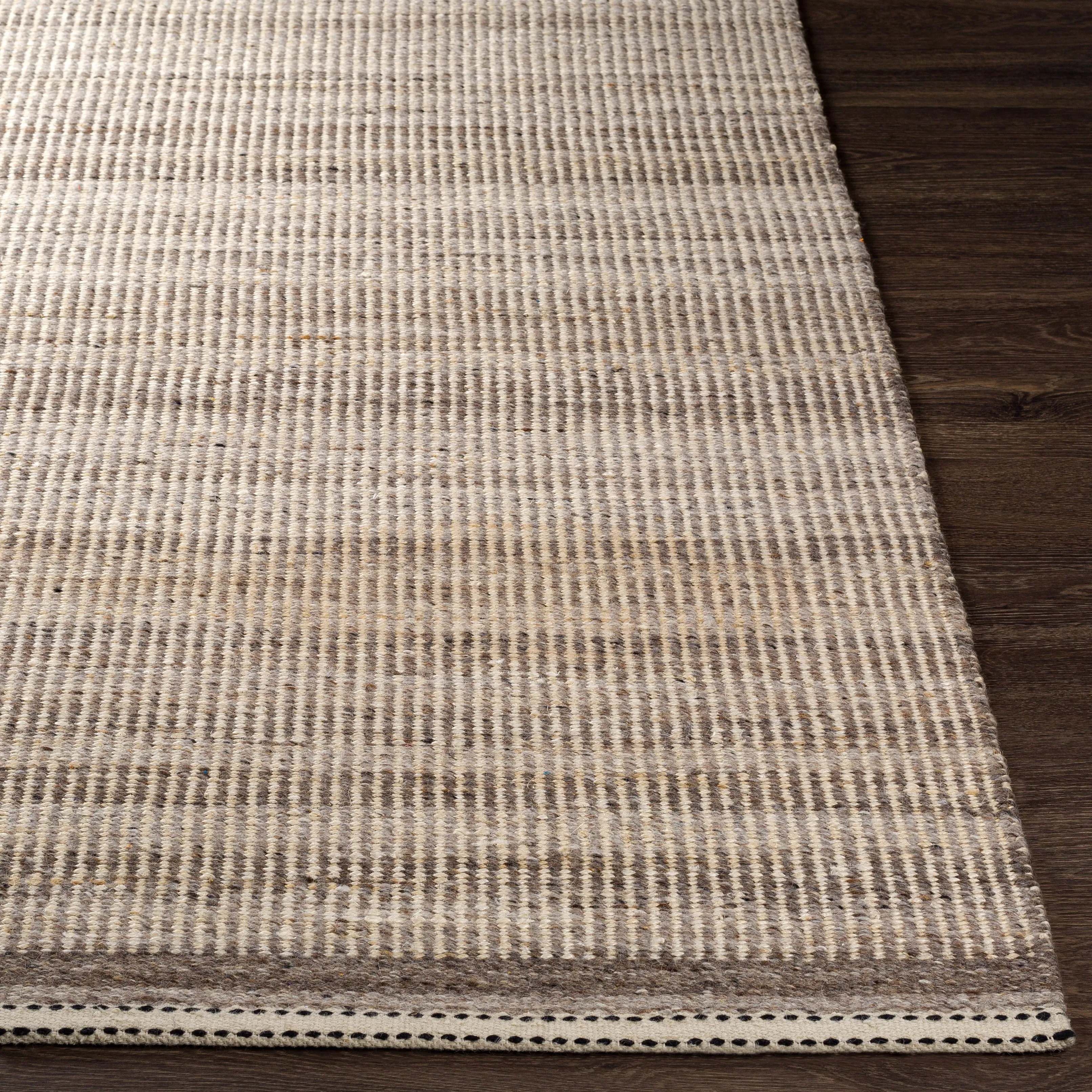 Livabliss Kenelm Boho Embroidered Jute & Wool Area Rug