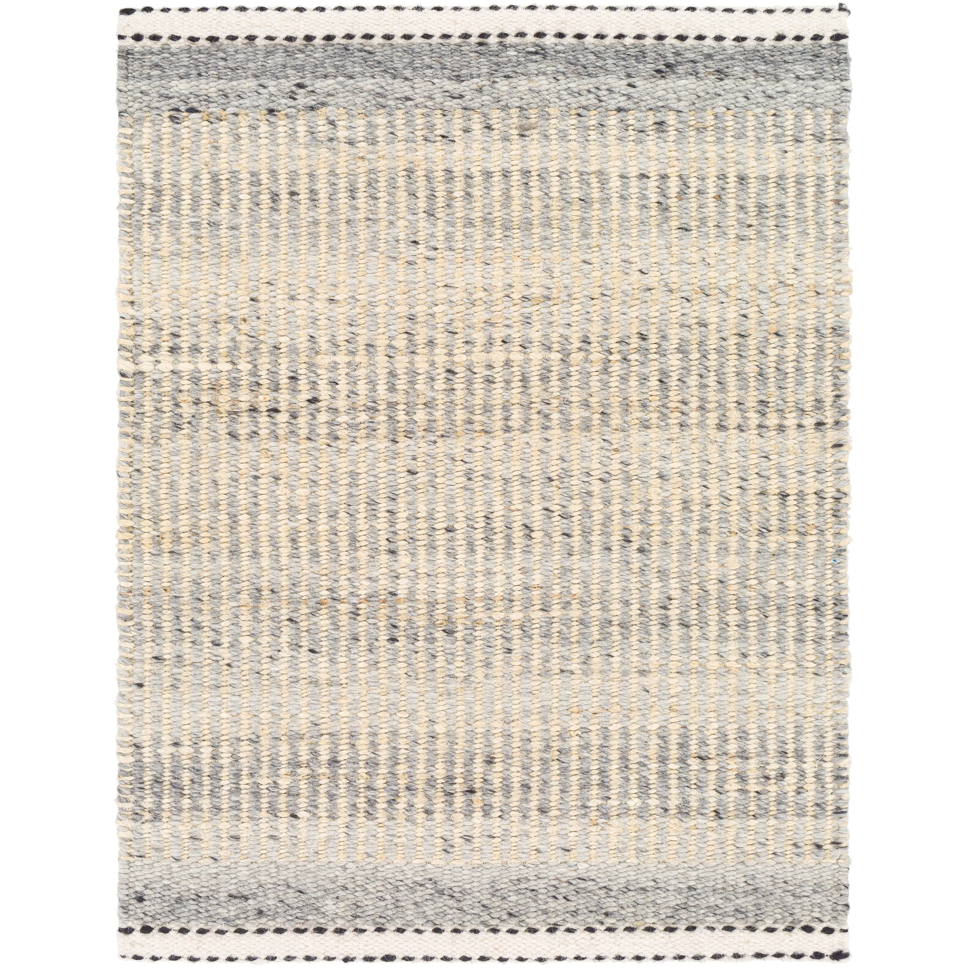Livabliss Kenelm Boho Embroidered Jute & Wool Area Rug