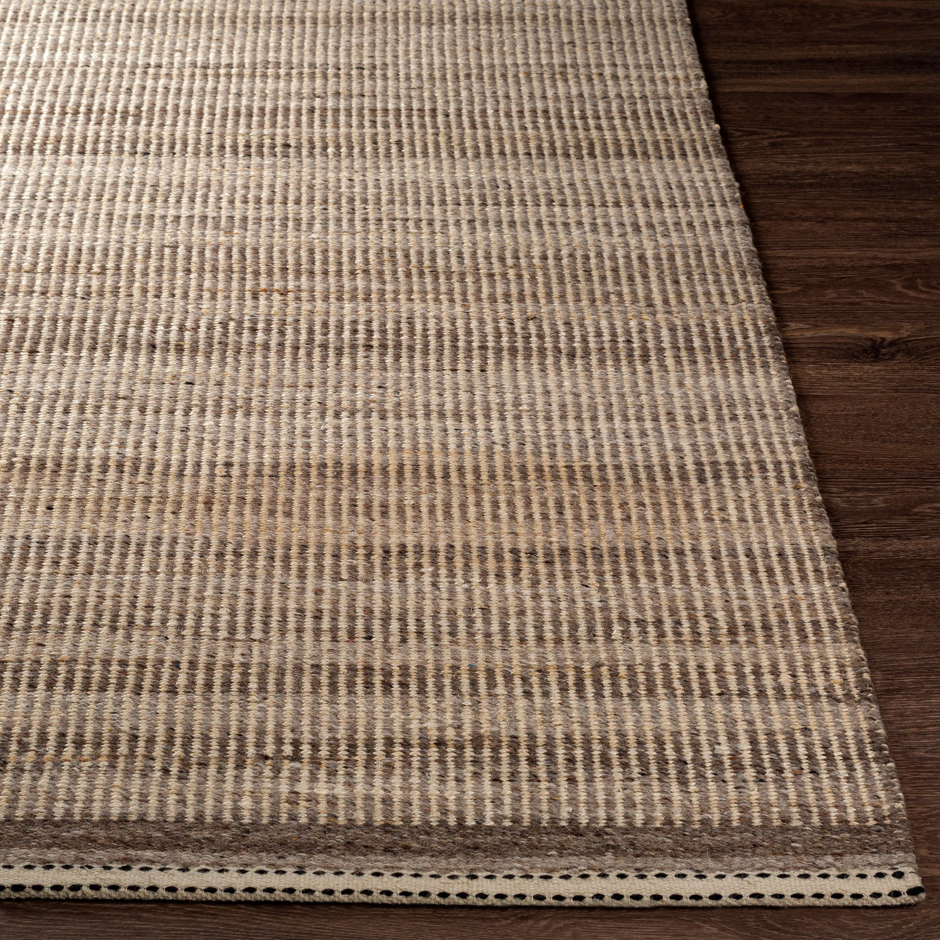 Livabliss Kenelm Boho Embroidered Jute & Wool Area Rug
