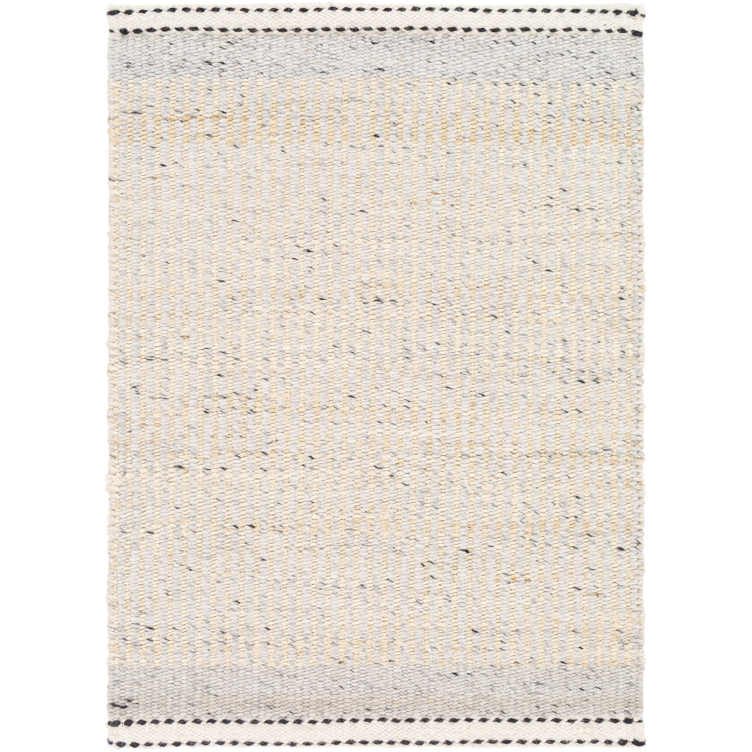 Livabliss Kenelm Boho Embroidered Jute & Wool Area Rug