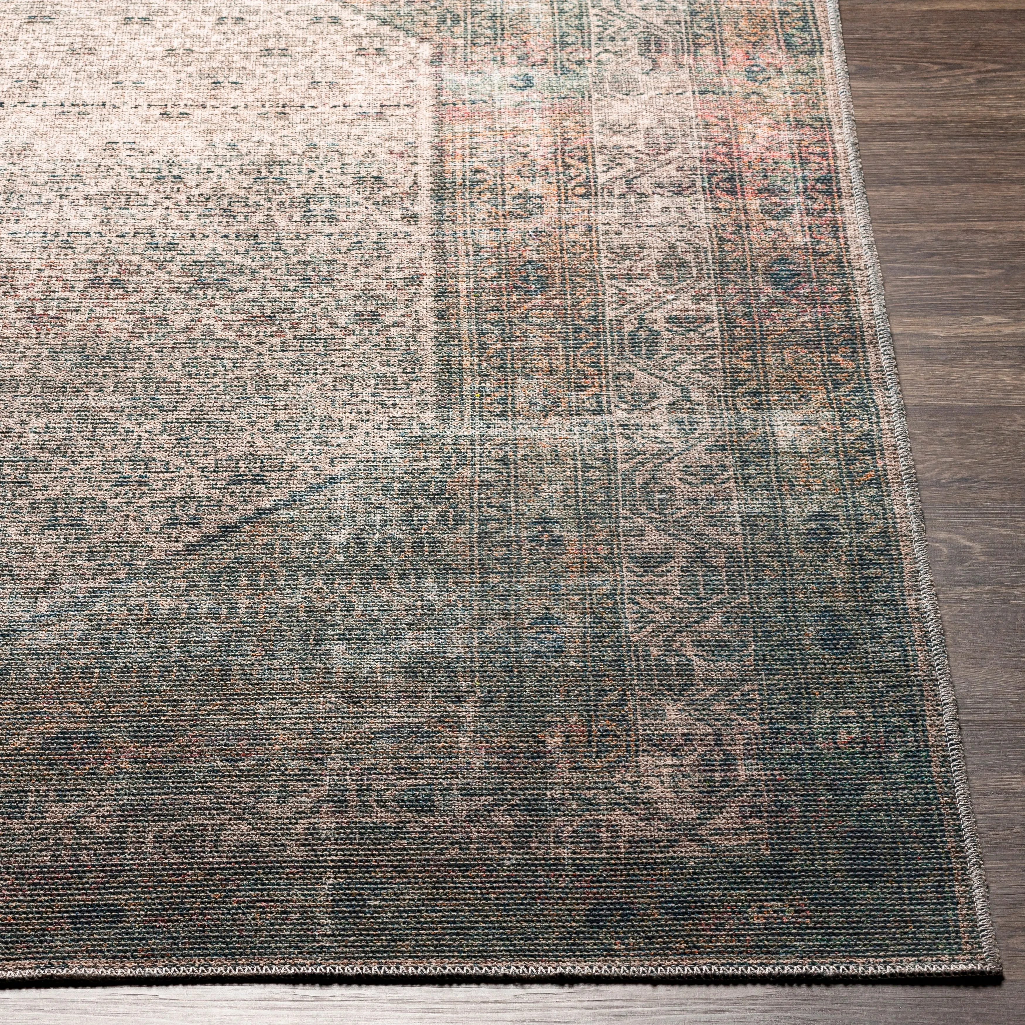 Livabliss Kori Moody Medallion Printed Machine Washable Area Rug