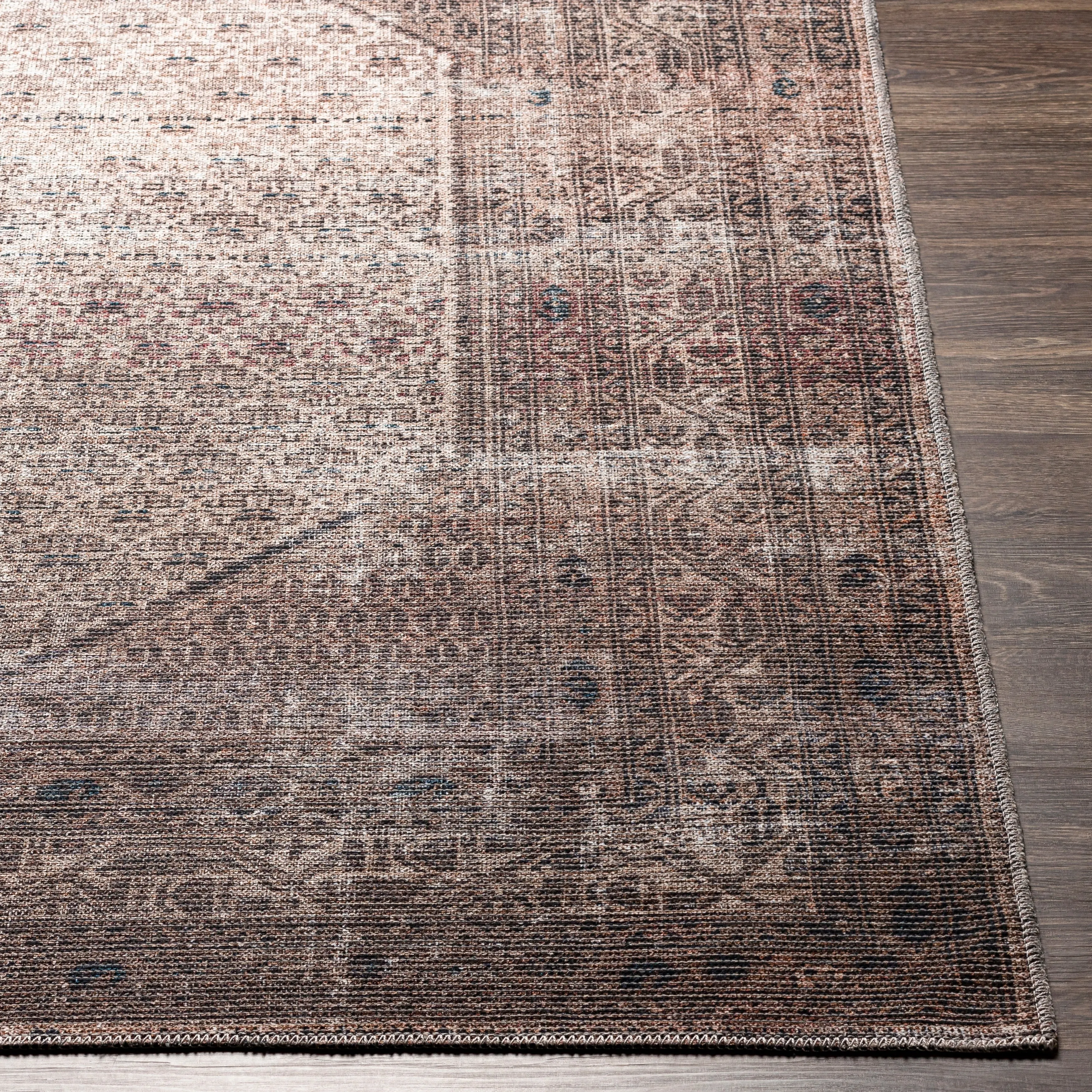 Livabliss Kori Moody Medallion Printed Machine Washable Area Rug