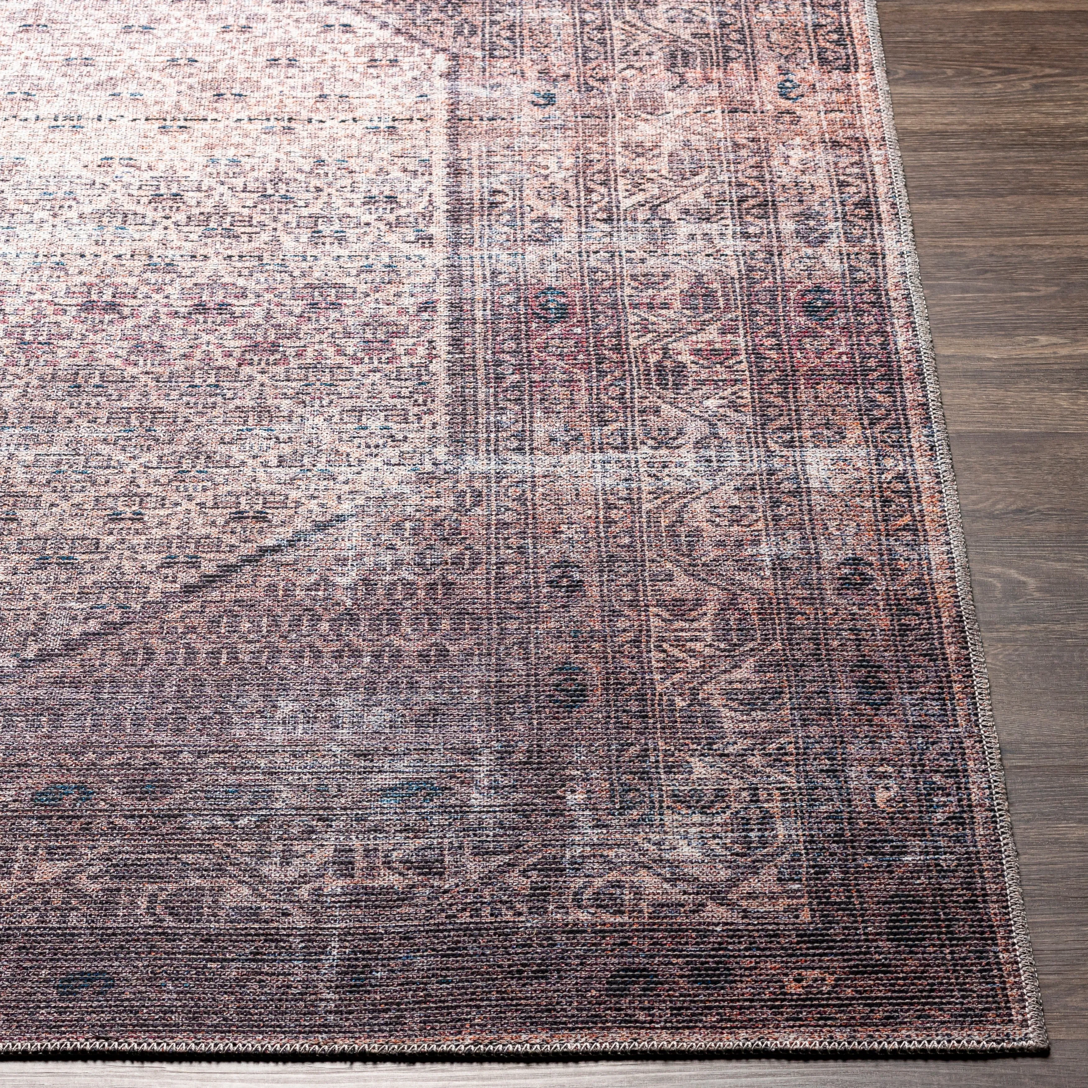 Livabliss Kori Moody Medallion Printed Machine Washable Area Rug