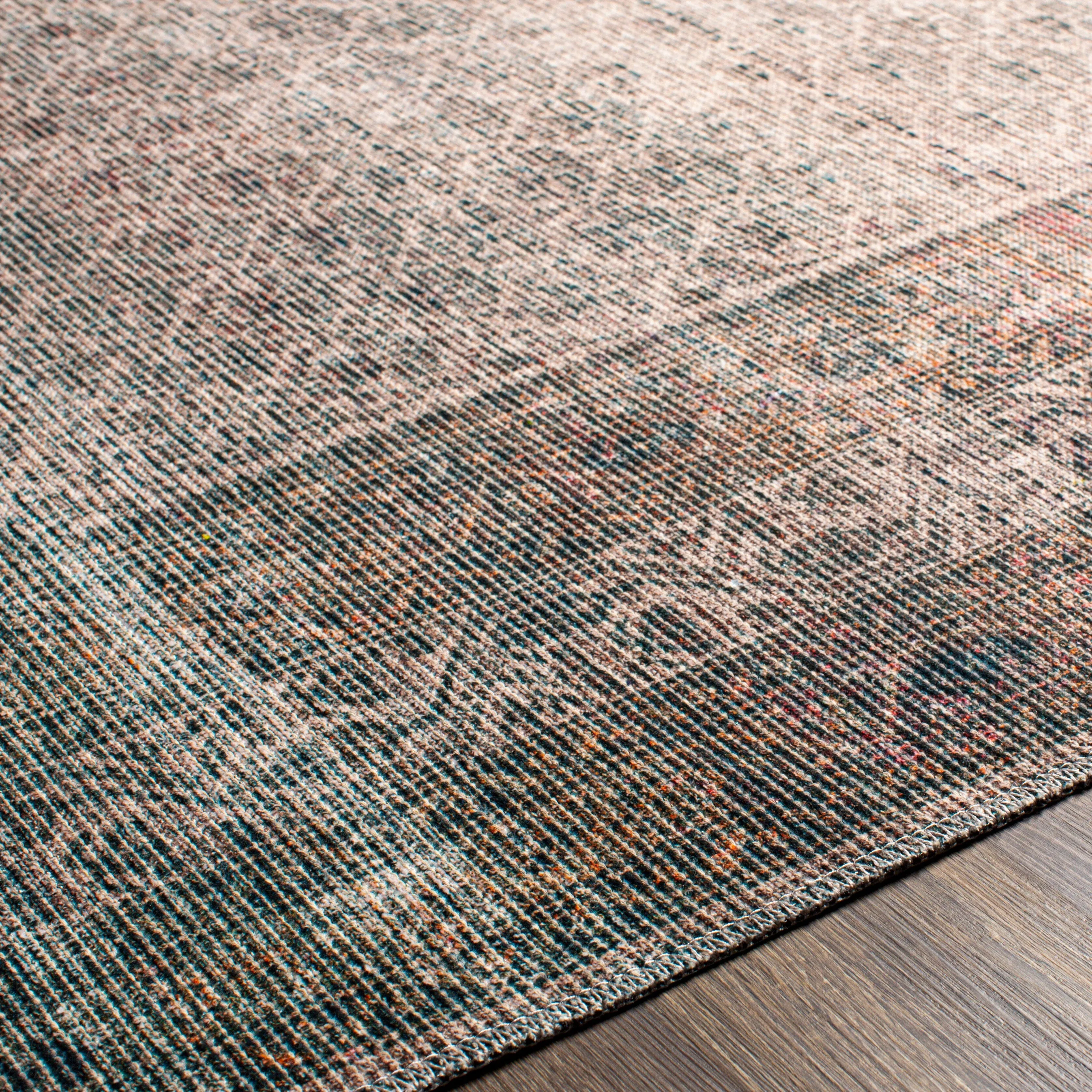Livabliss Kori Moody Medallion Printed Machine Washable Area Rug