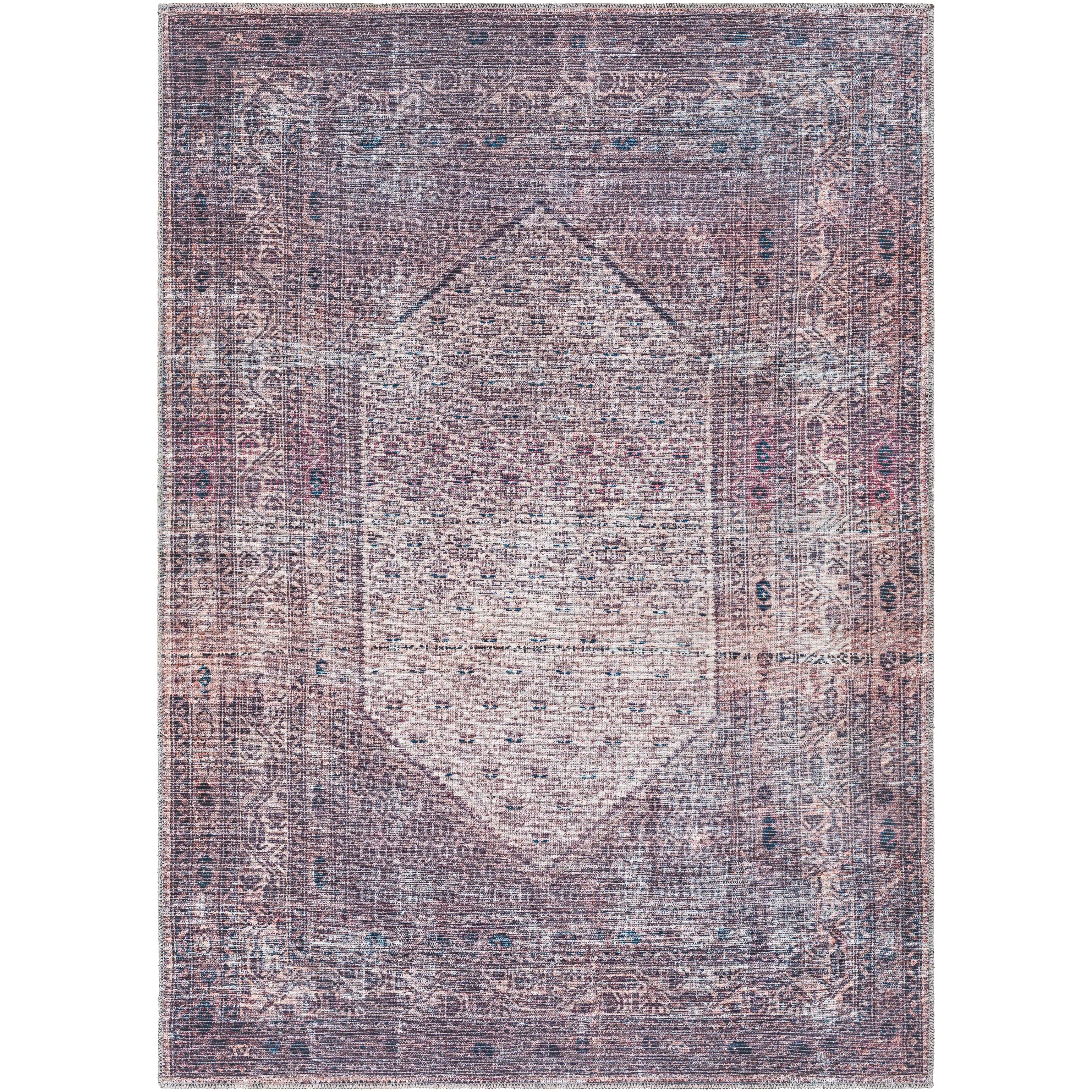 Livabliss Kori Moody Medallion Printed Machine Washable Area Rug