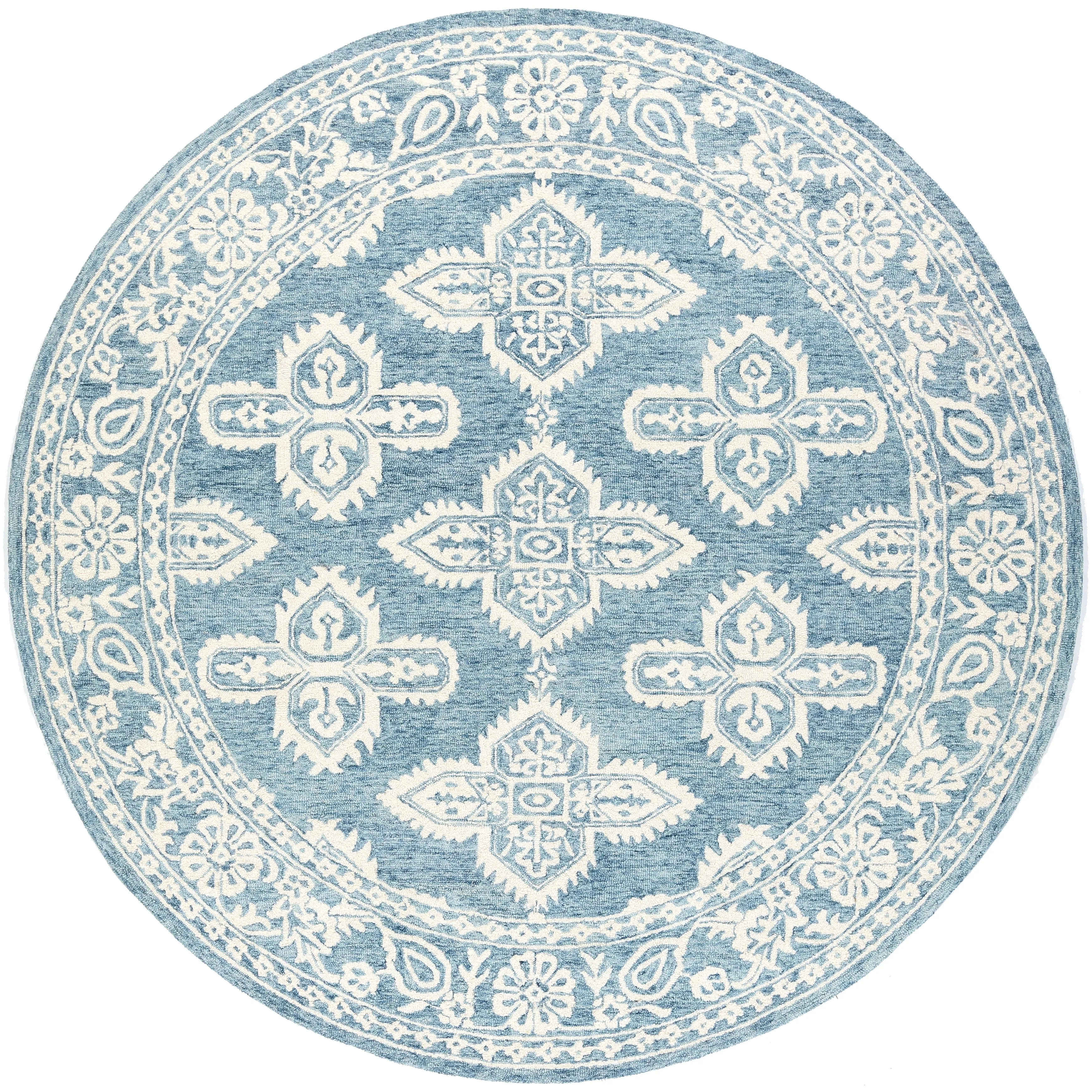 Livabliss Lisbet Handmade Boho Medallion Wool Area Rug
