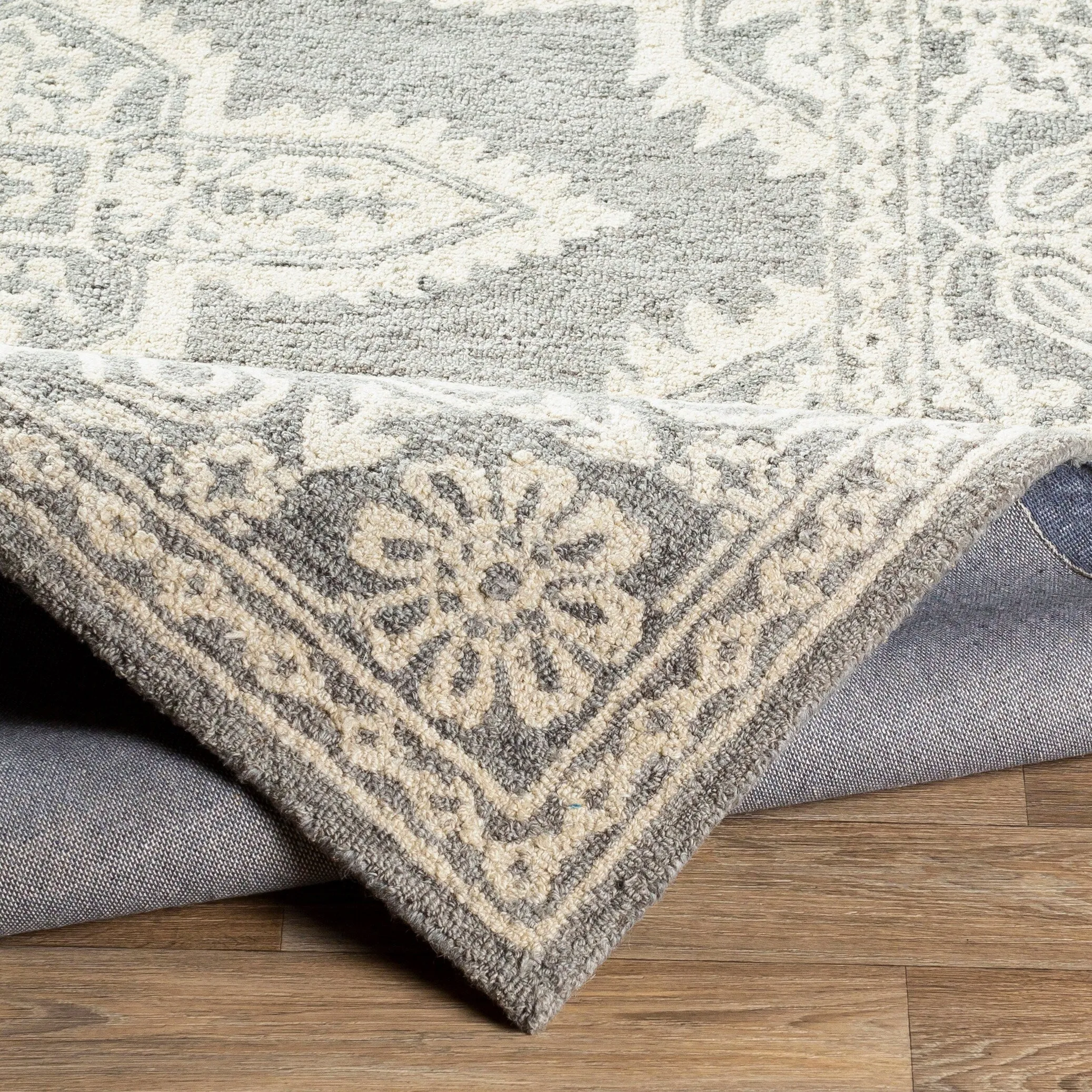 Livabliss Lisbet Handmade Boho Medallion Wool Area Rug