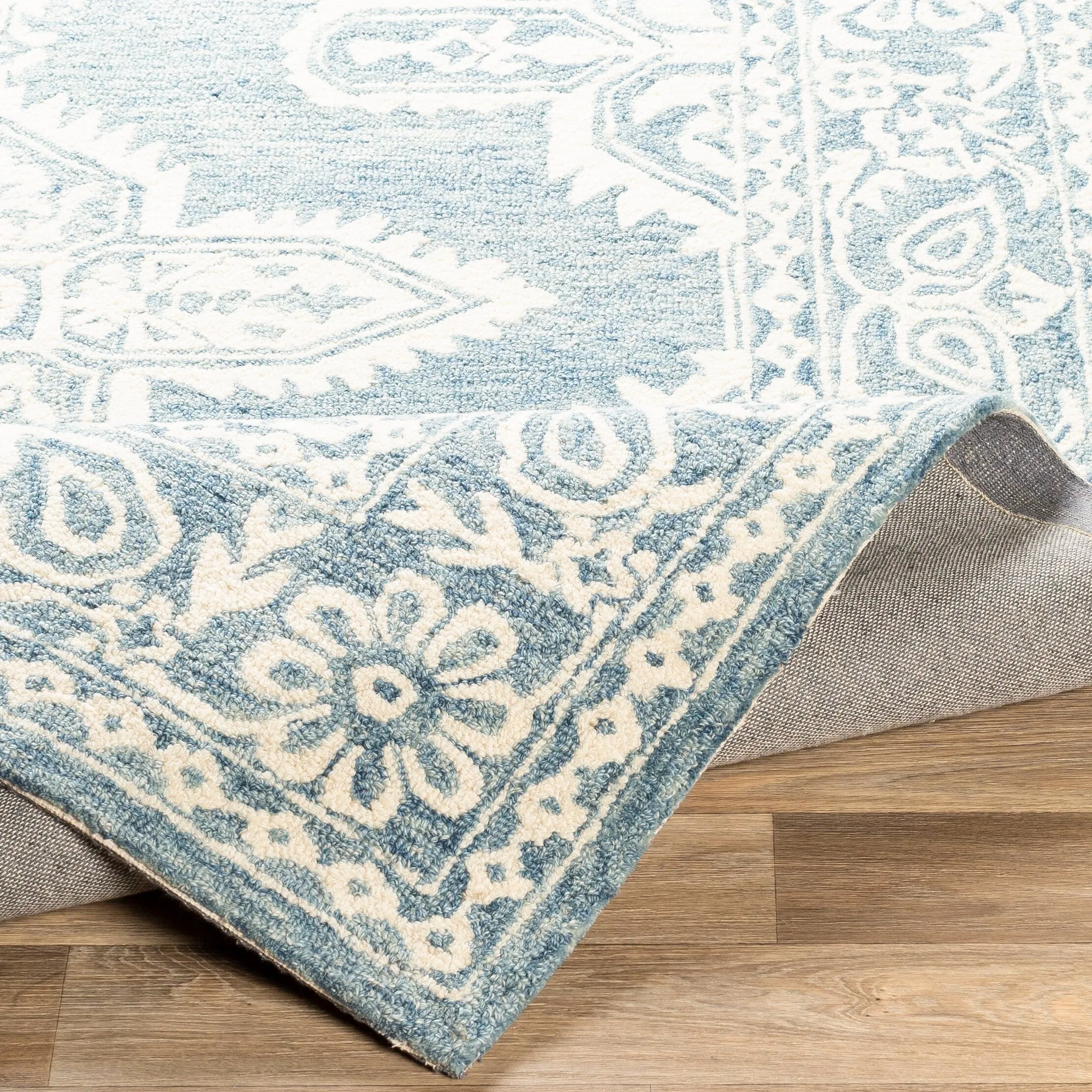 Livabliss Lisbet Handmade Boho Medallion Wool Area Rug