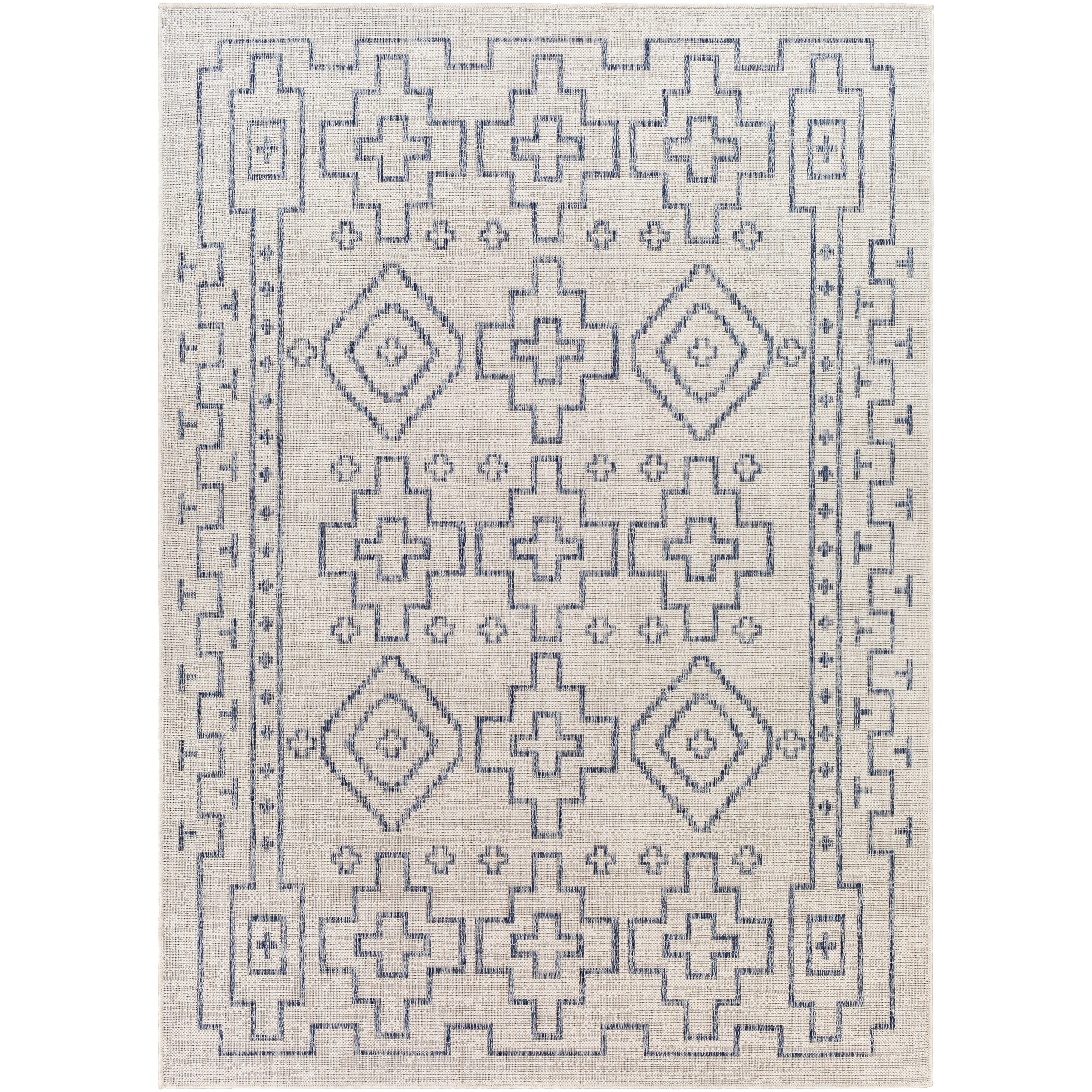 Livabliss Lynton Southwestern Border Indoor/ Outdoor Area Rug