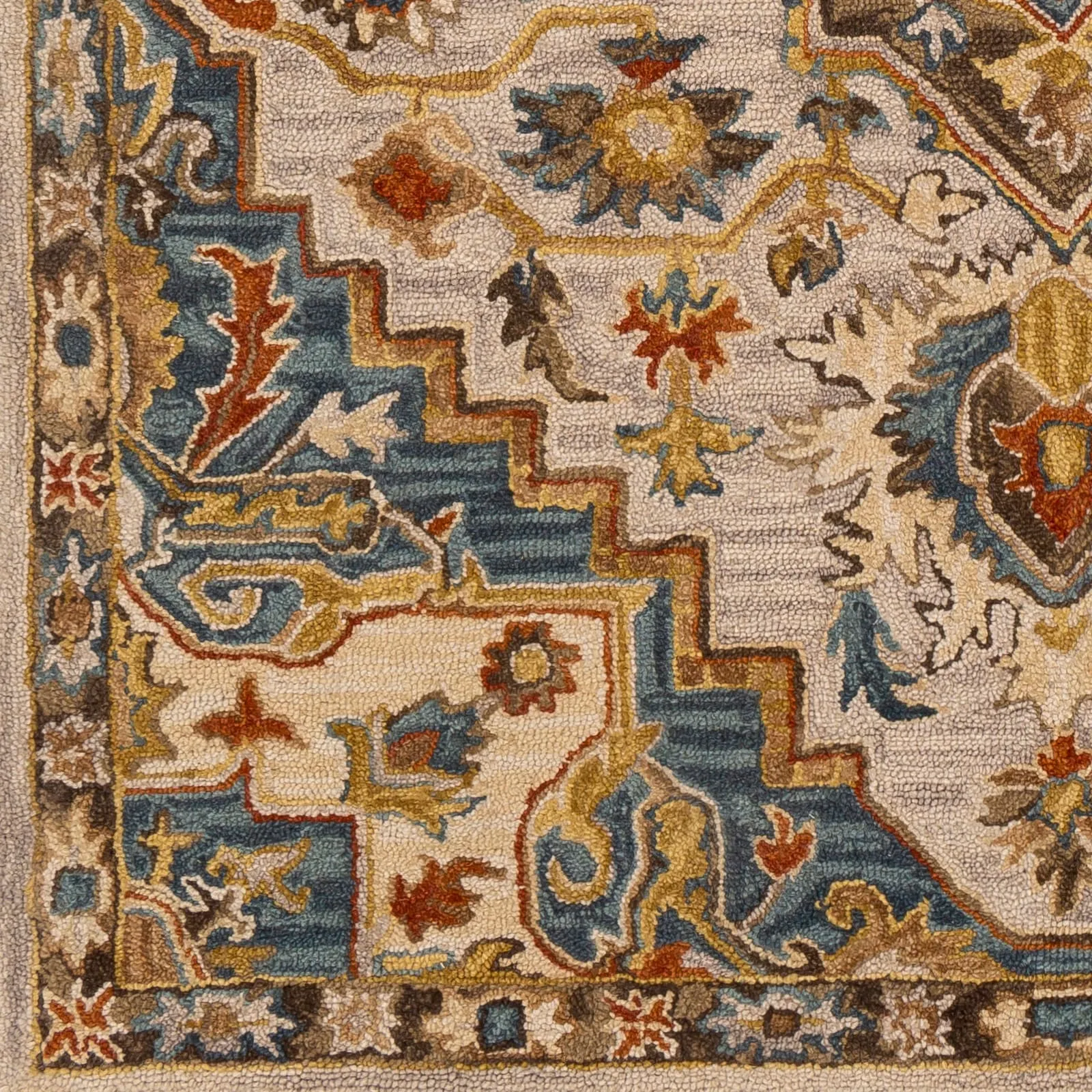 Livabliss Marena Handmade Wool Medallion Area Rug