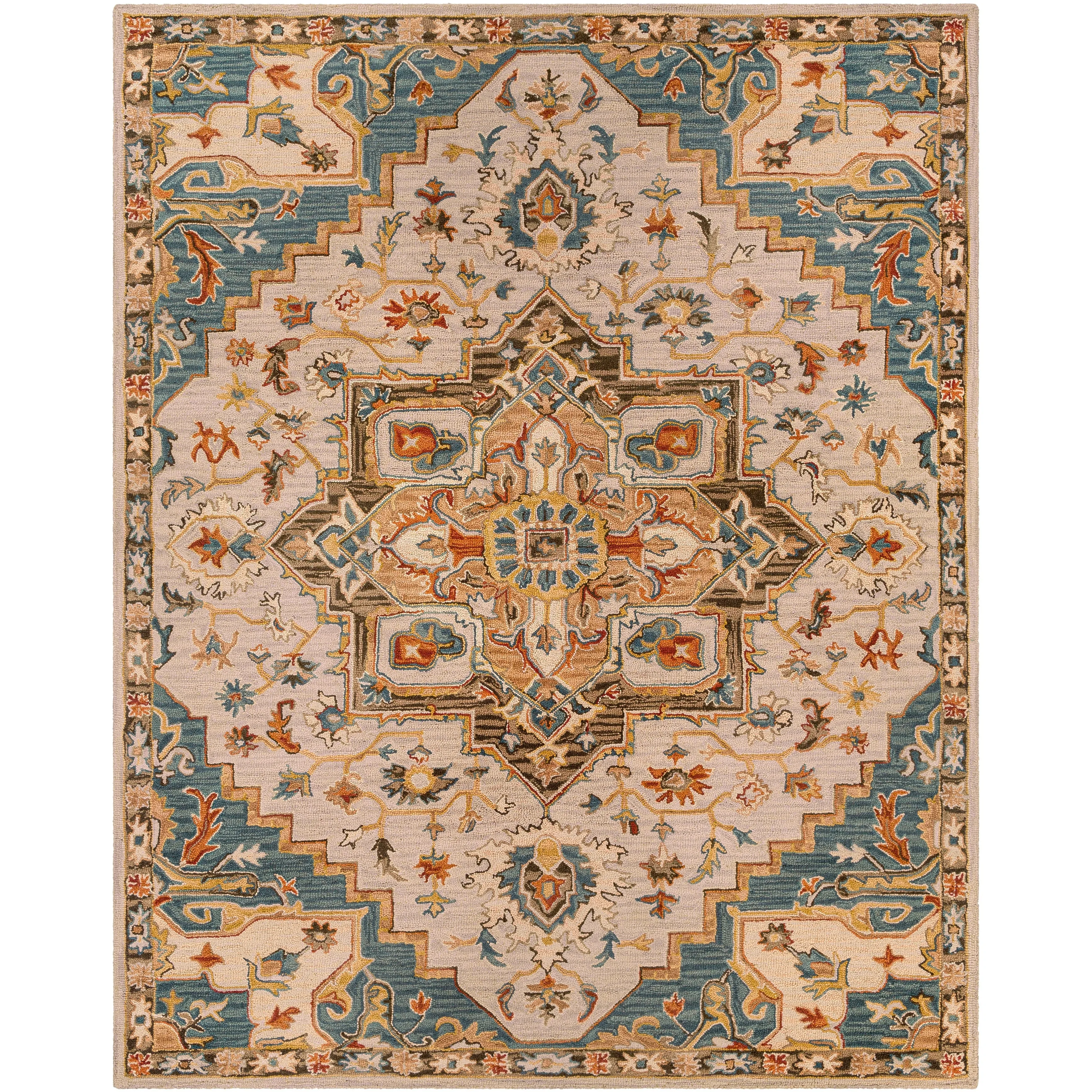 Livabliss Marena Handmade Wool Medallion Area Rug