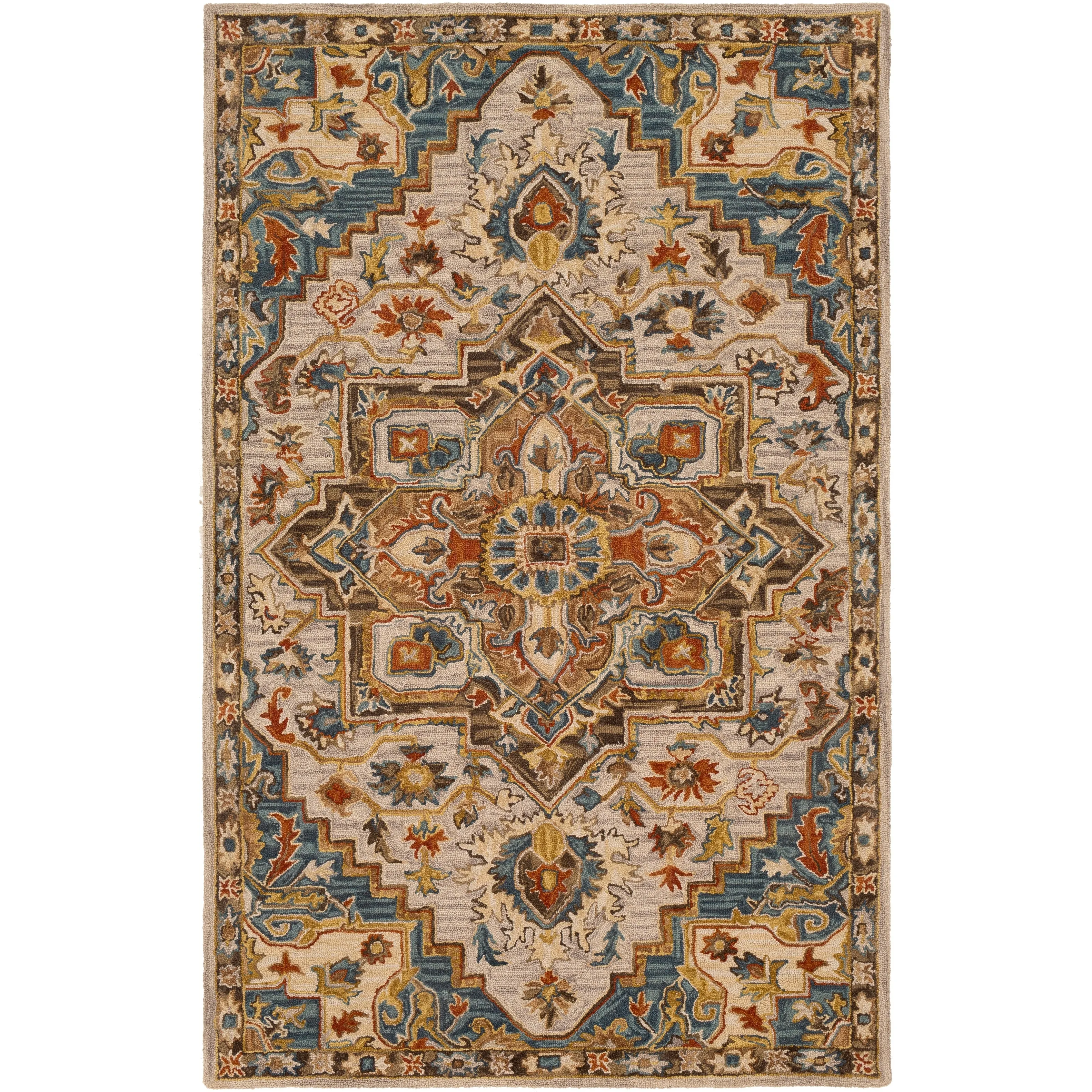 Livabliss Marena Handmade Wool Medallion Area Rug