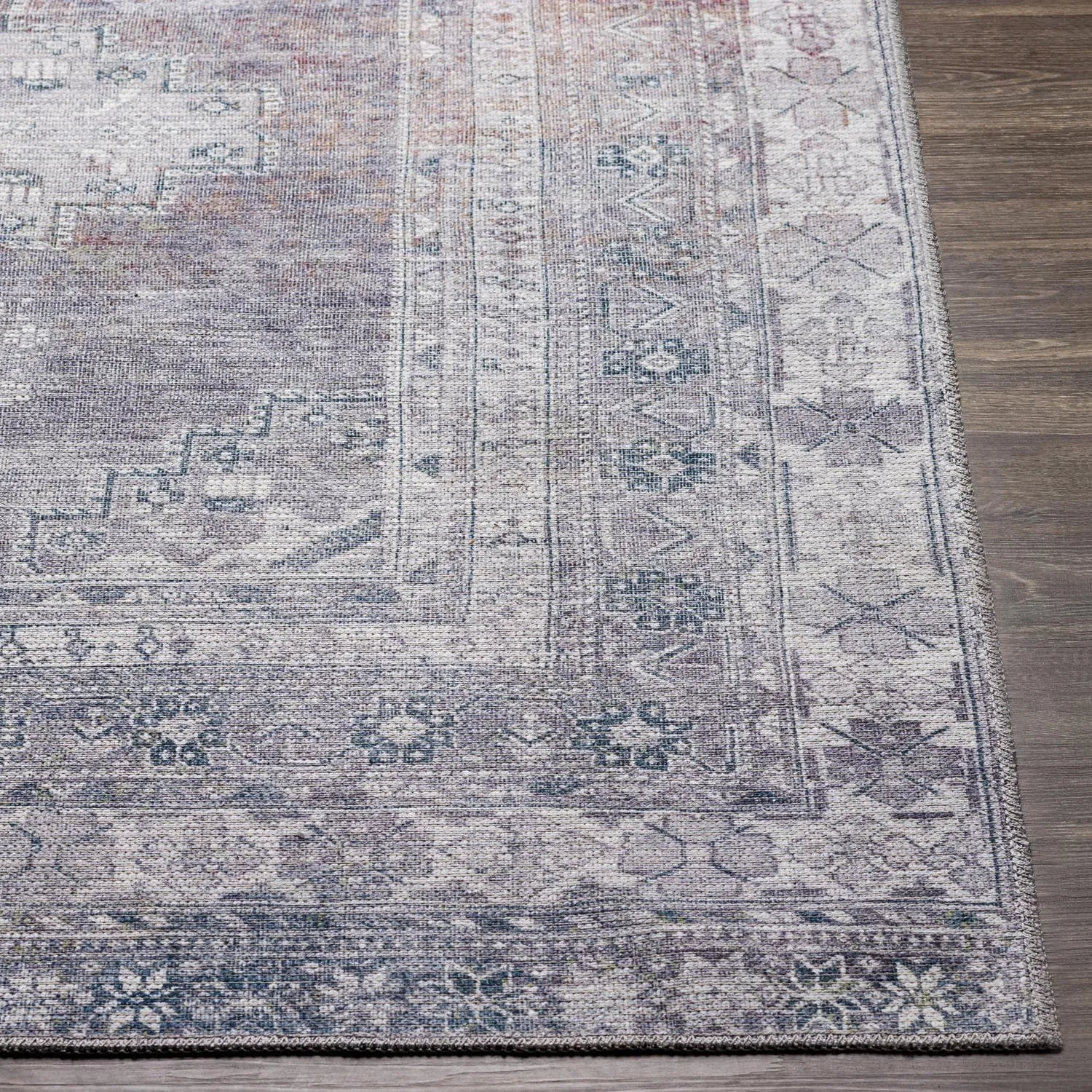 Livabliss Markus Persian Medallion Printed Machine Washable Area Rug
