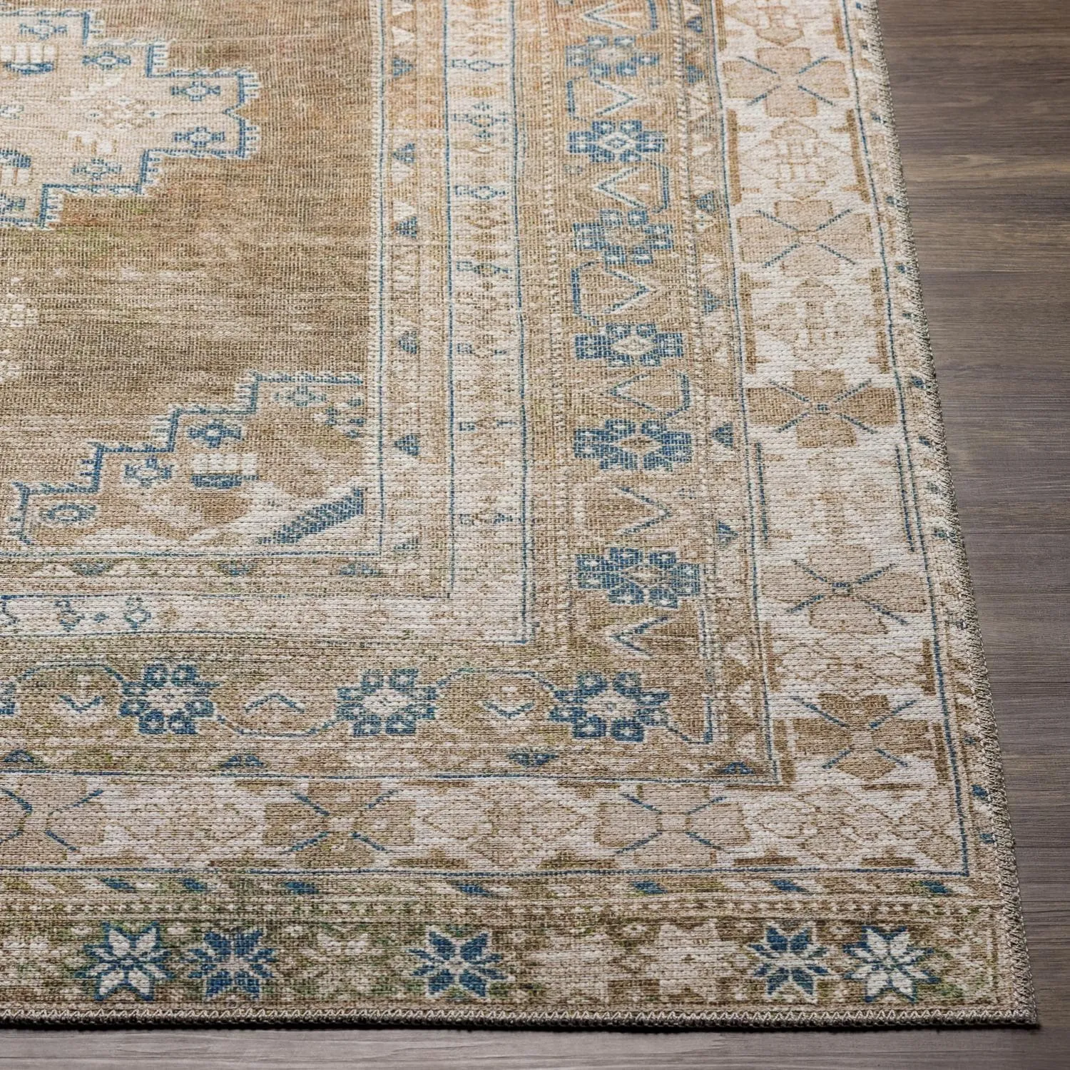 Livabliss Markus Persian Medallion Printed Machine Washable Area Rug