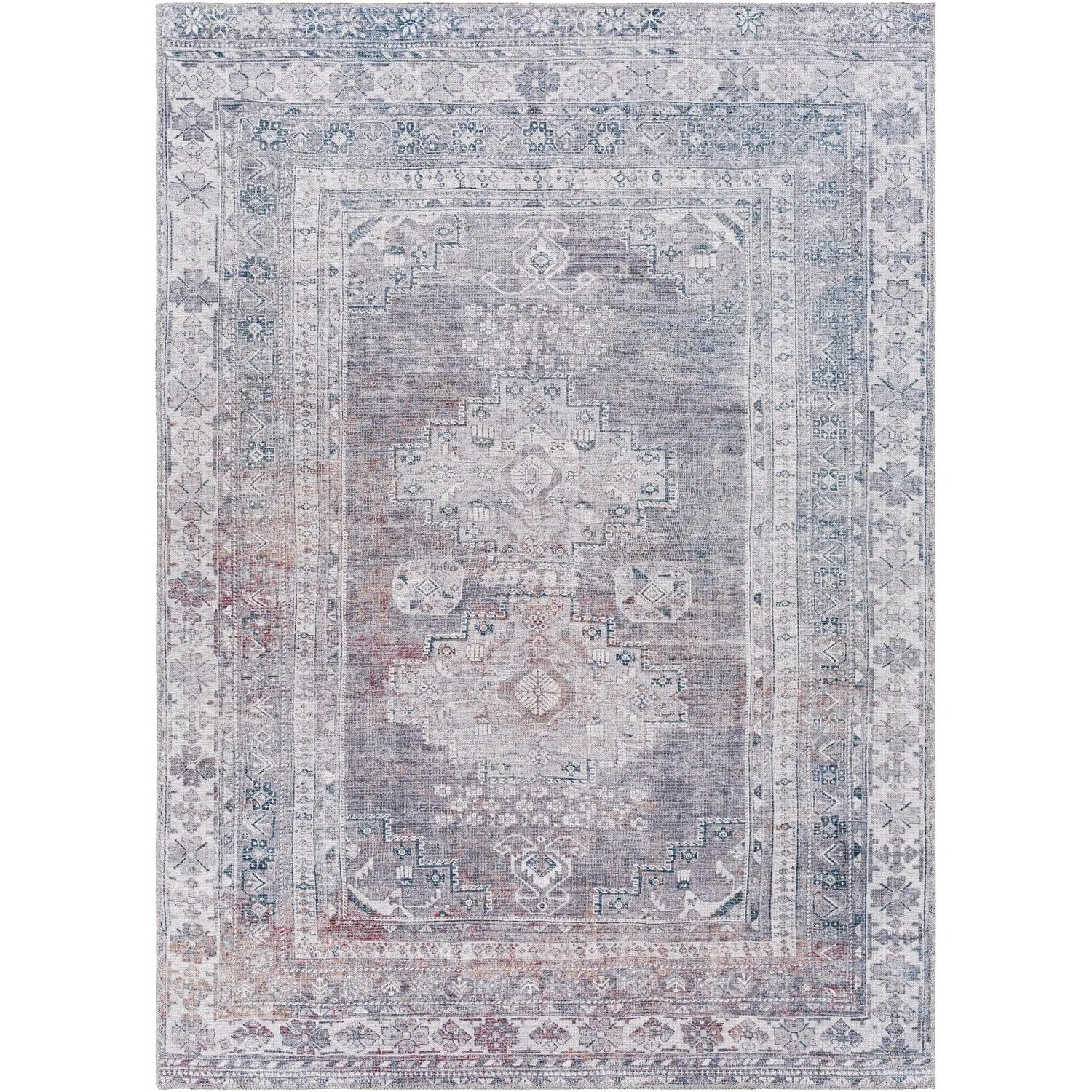 Livabliss Markus Persian Medallion Printed Machine Washable Area Rug
