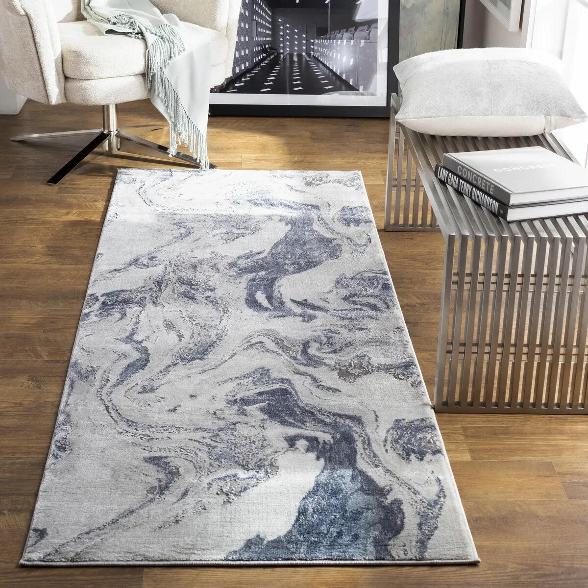 Livabliss Tibetan Modern Swirl Area Rug