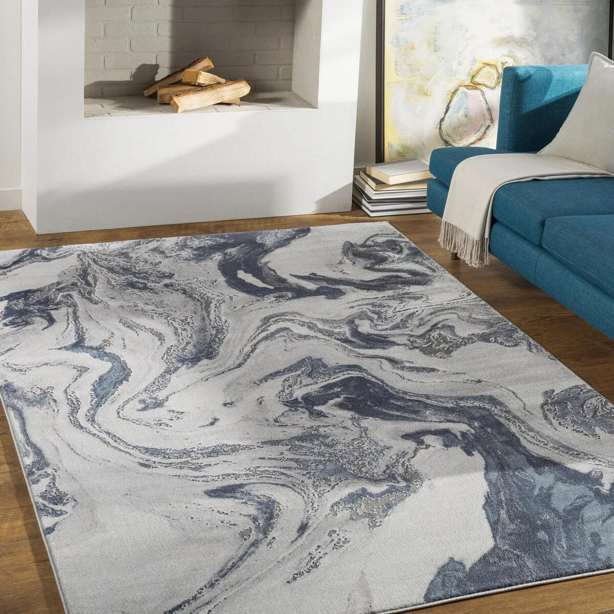 Livabliss Tibetan Modern Swirl Area Rug