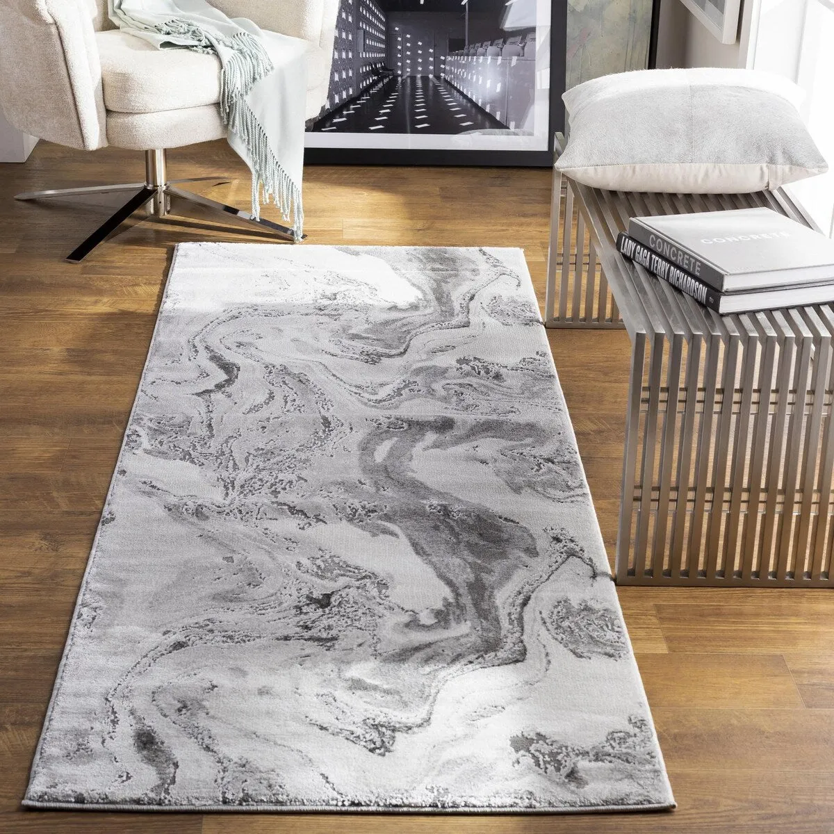 Livabliss Tibetan Modern Swirl Area Rug