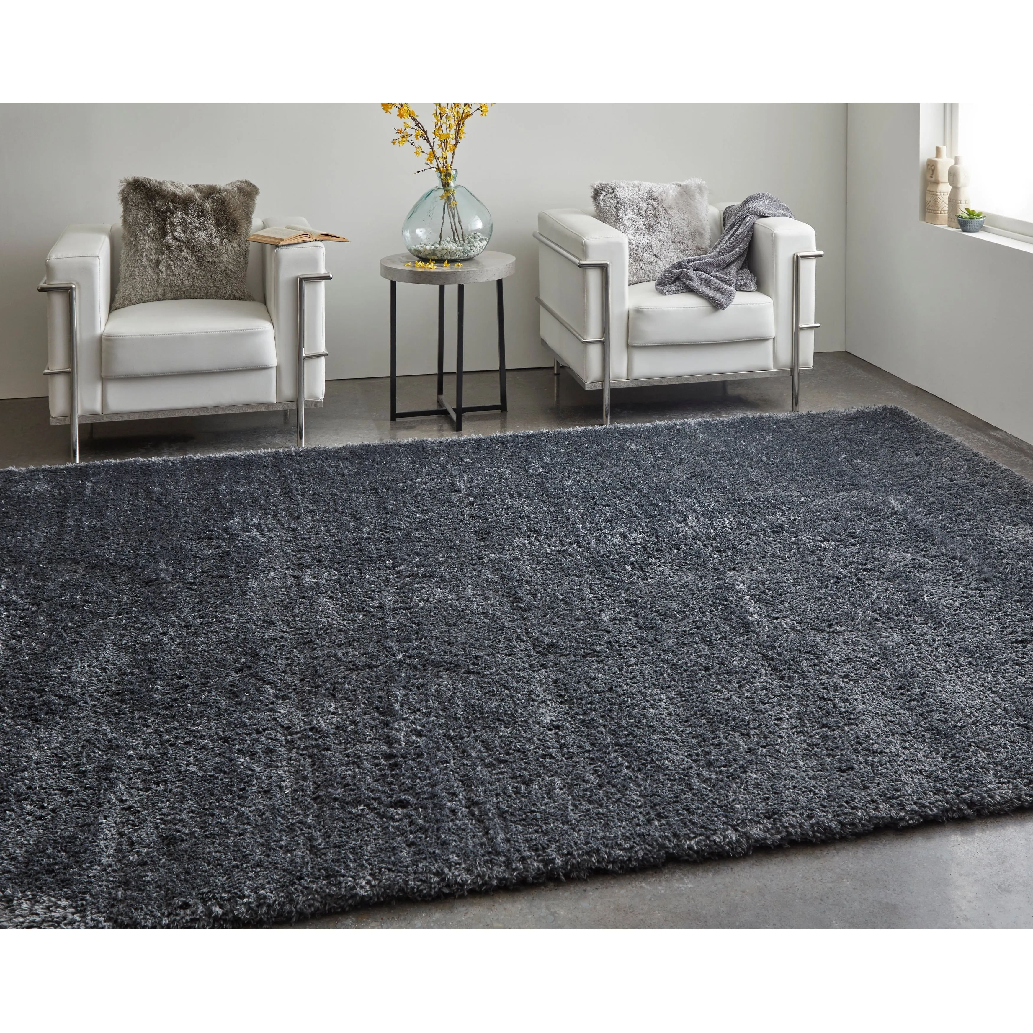 Loman Solid Modern Area Rug