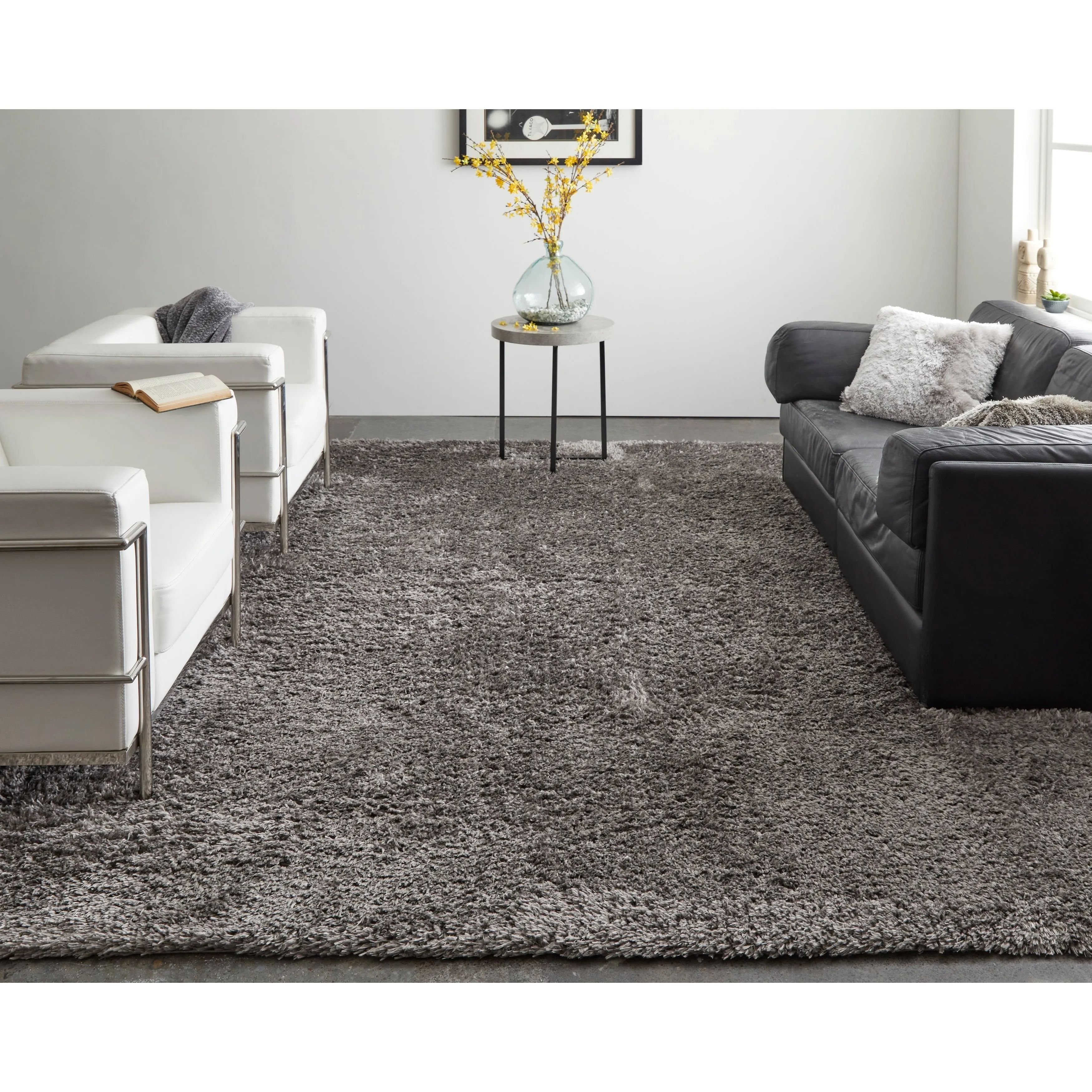 Loman Solid Modern Area Rug