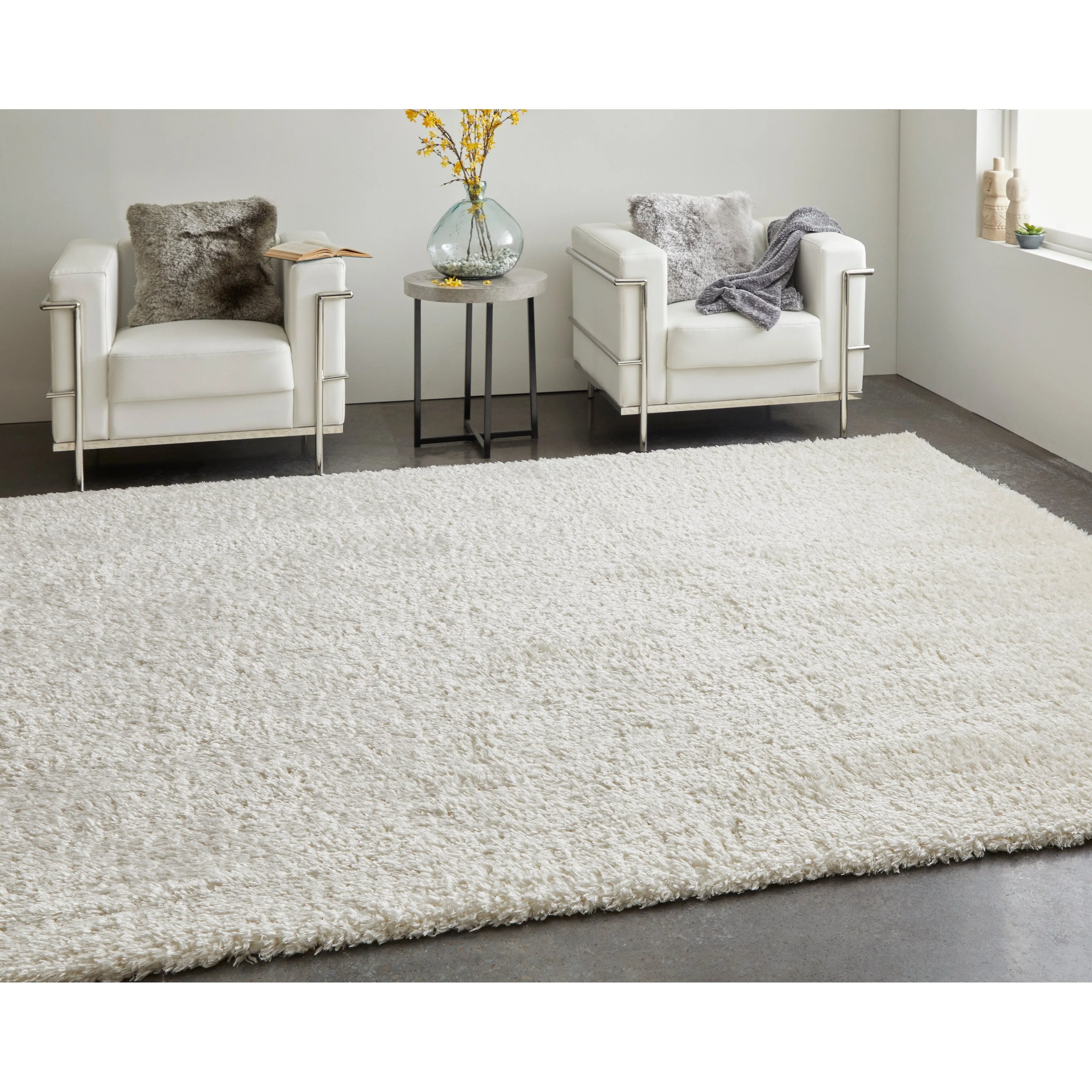 Loman Solid Modern Area Rug