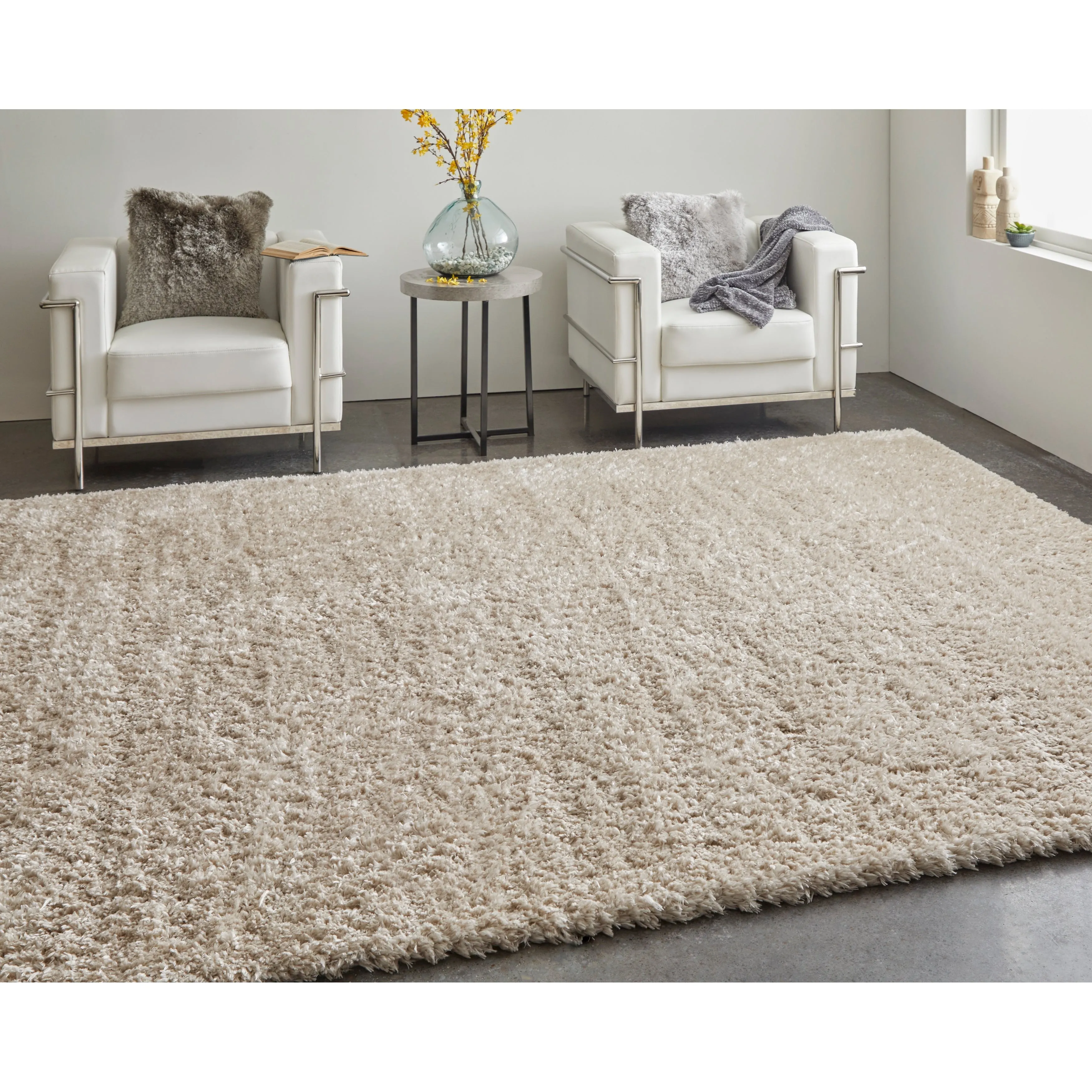 Loman Solid Modern Area Rug