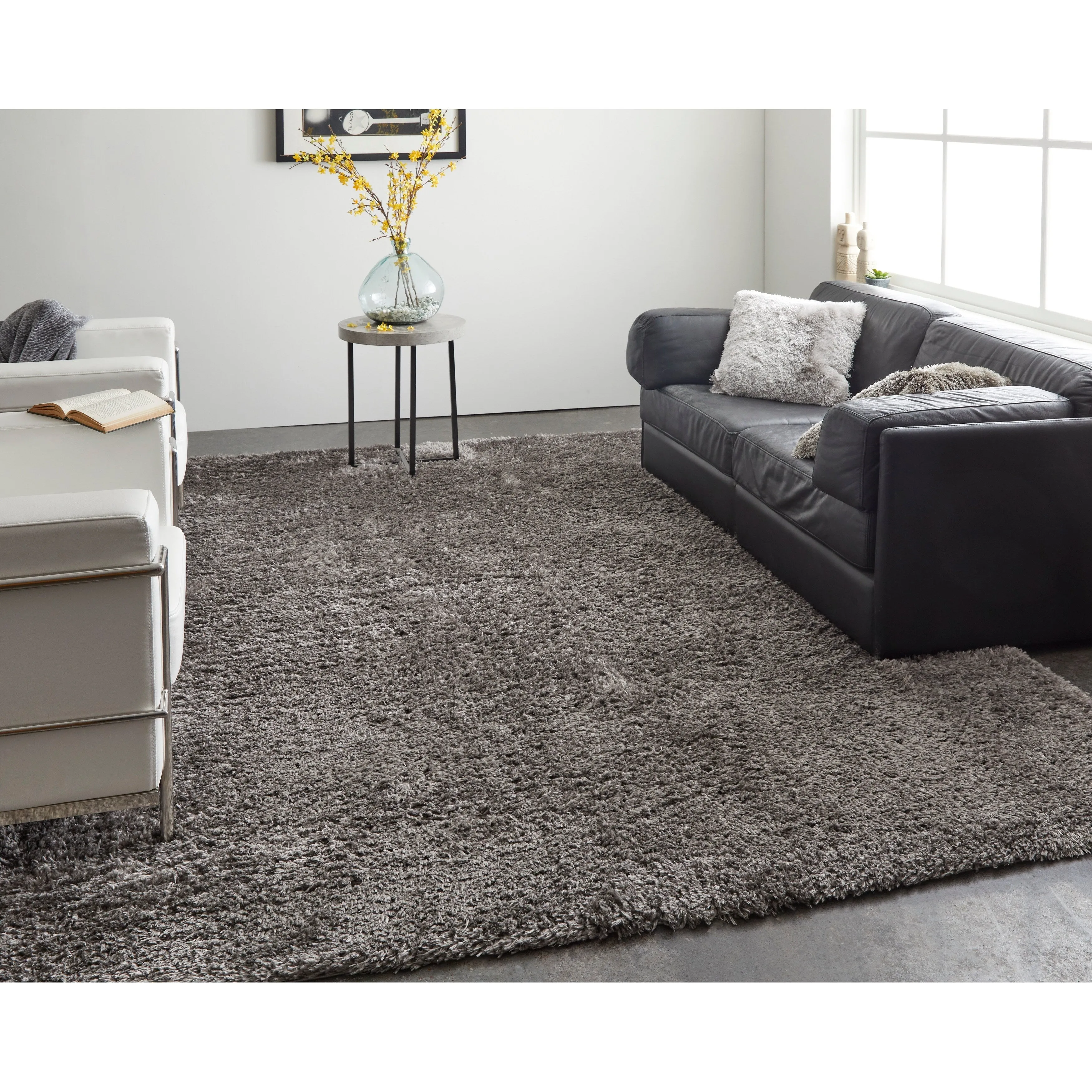 Loman Solid Modern Area Rug