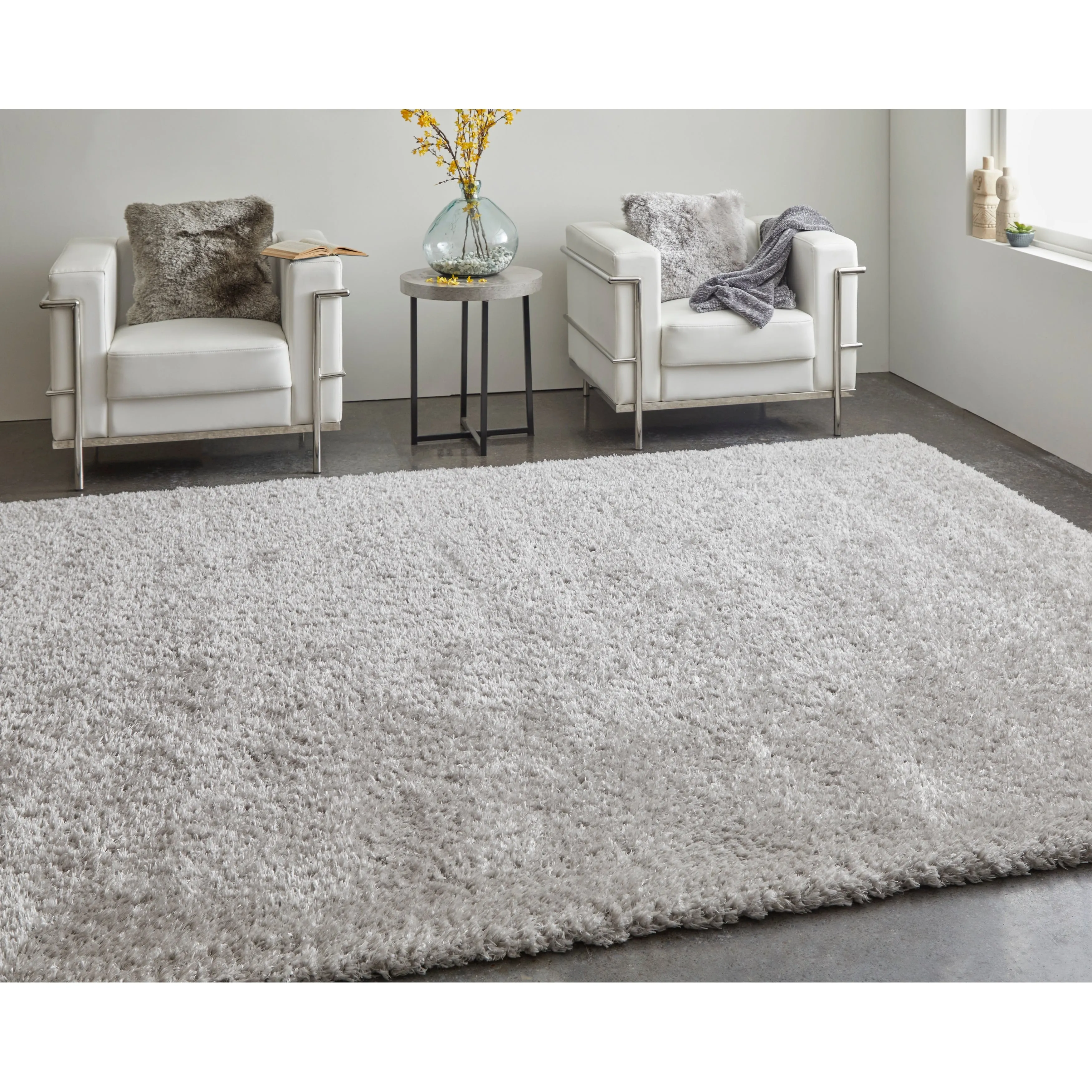 Loman Solid Modern Area Rug