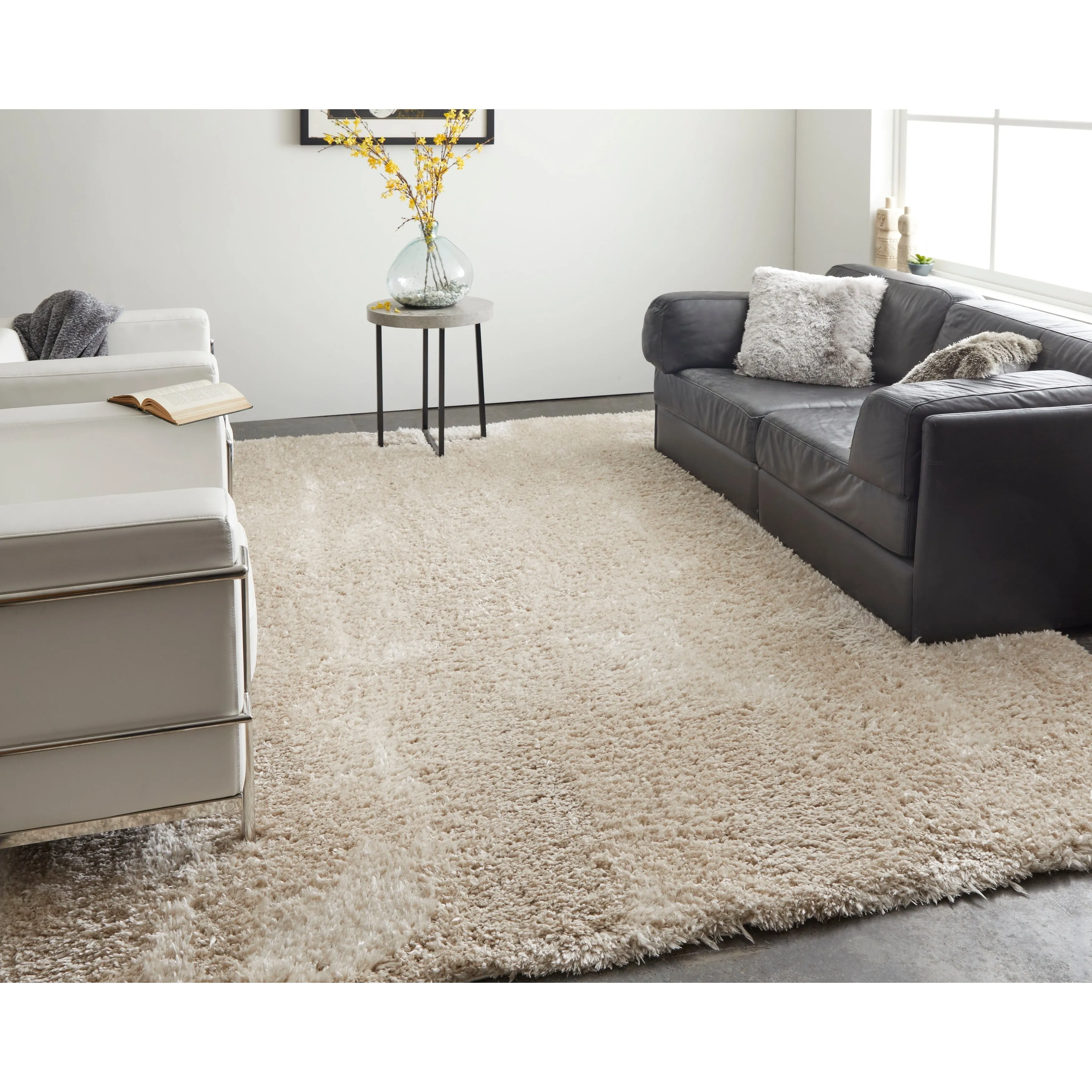 Loman Solid Modern Area Rug