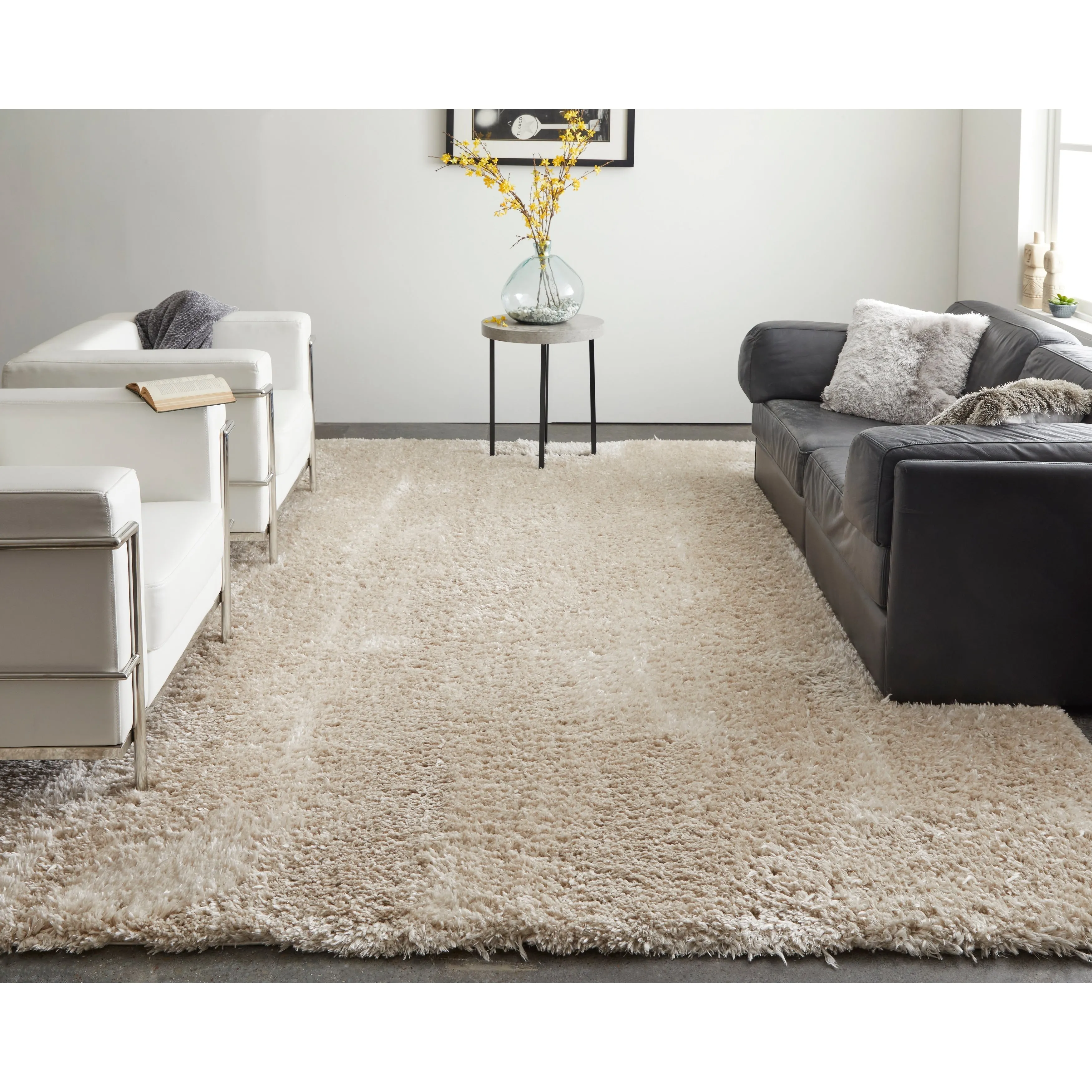 Loman Solid Modern Area Rug