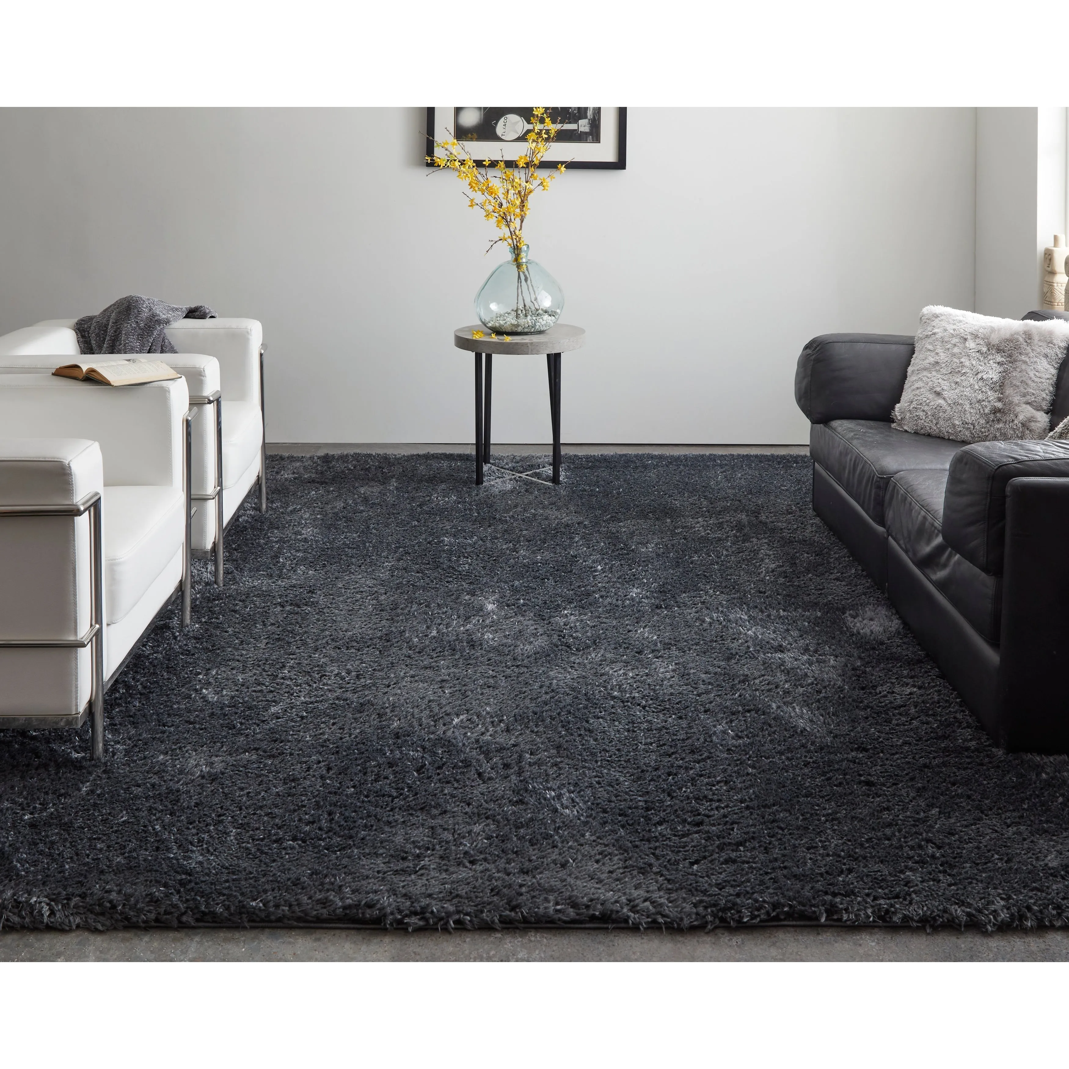 Loman Solid Modern Area Rug