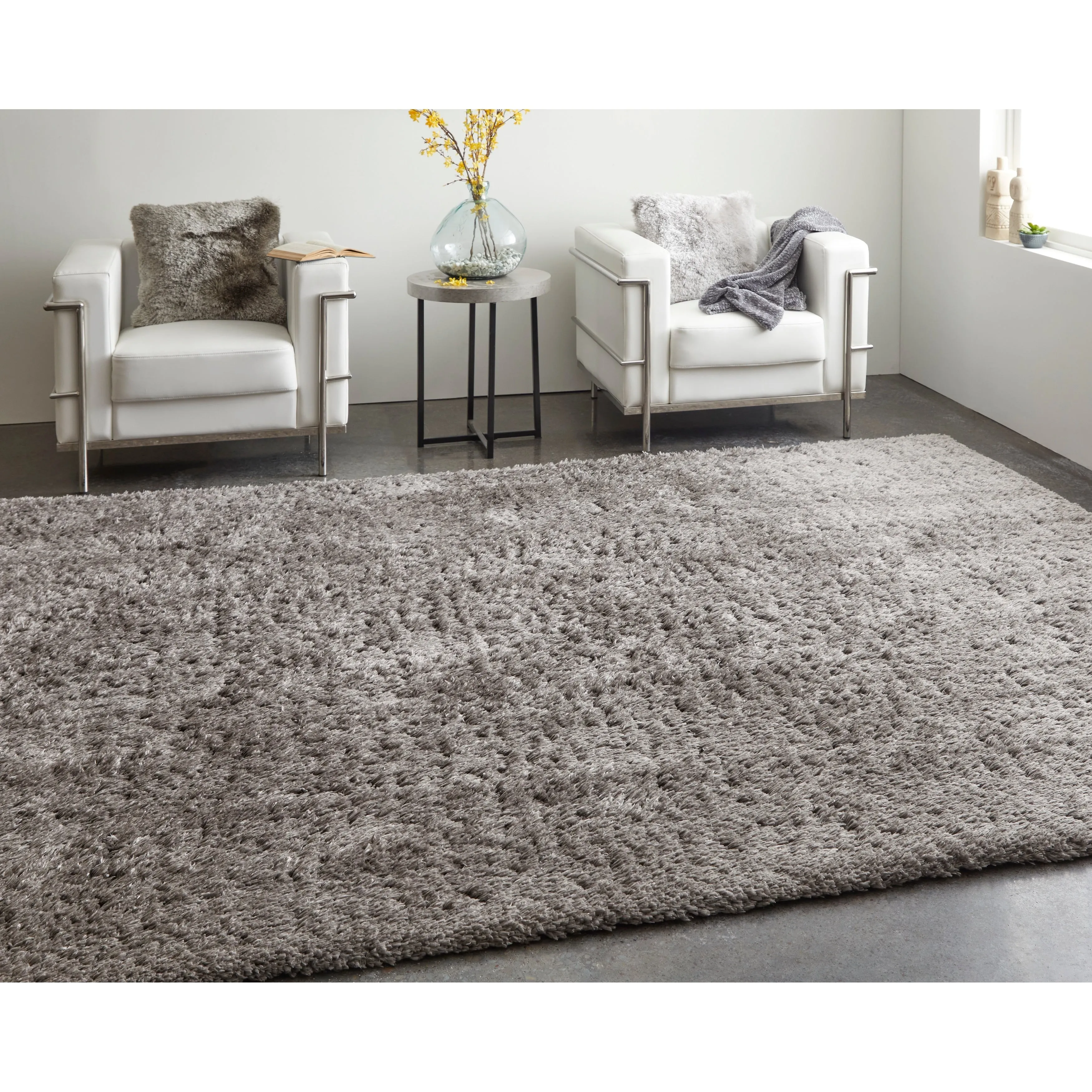 Loman Solid Modern Area Rug