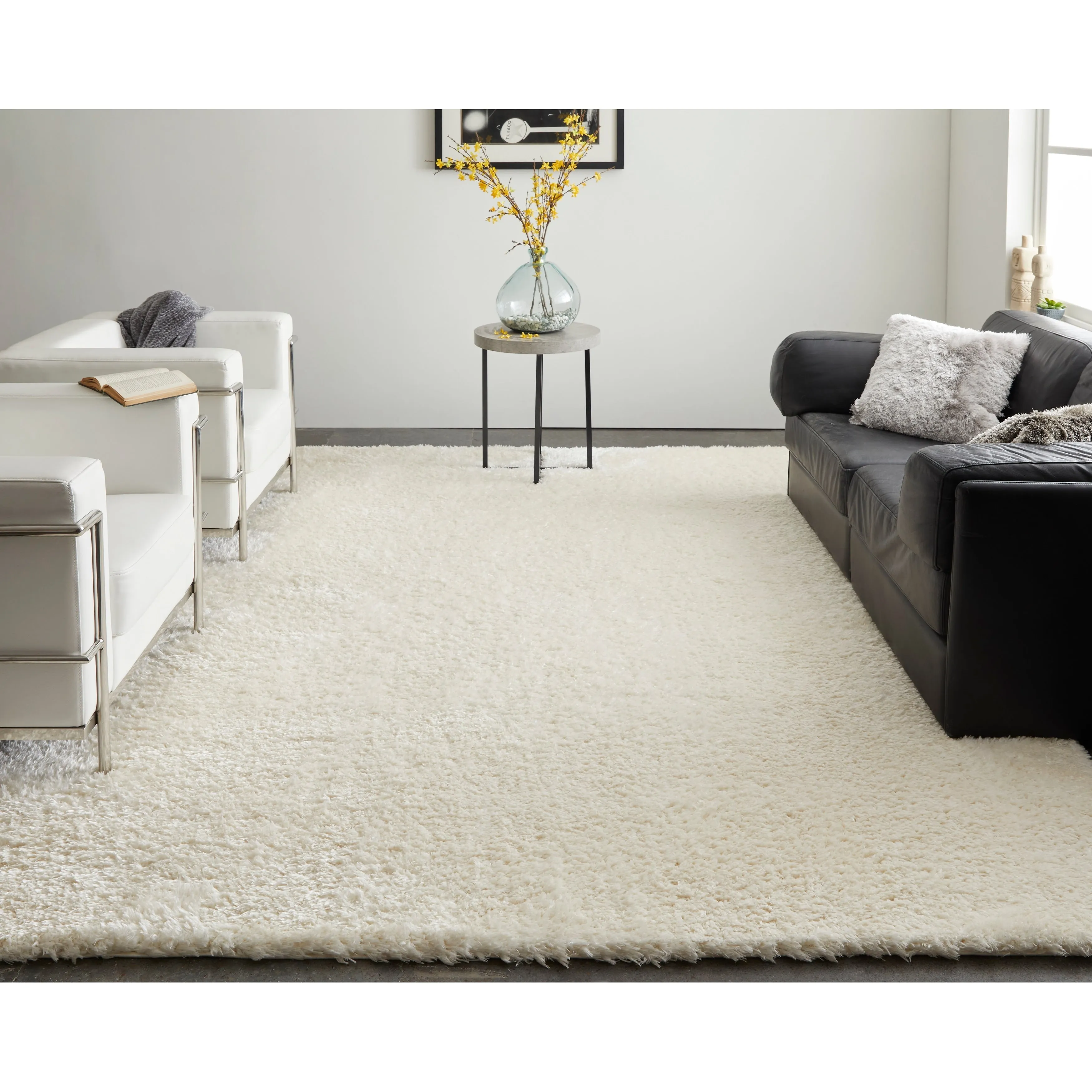 Loman Solid Modern Area Rug