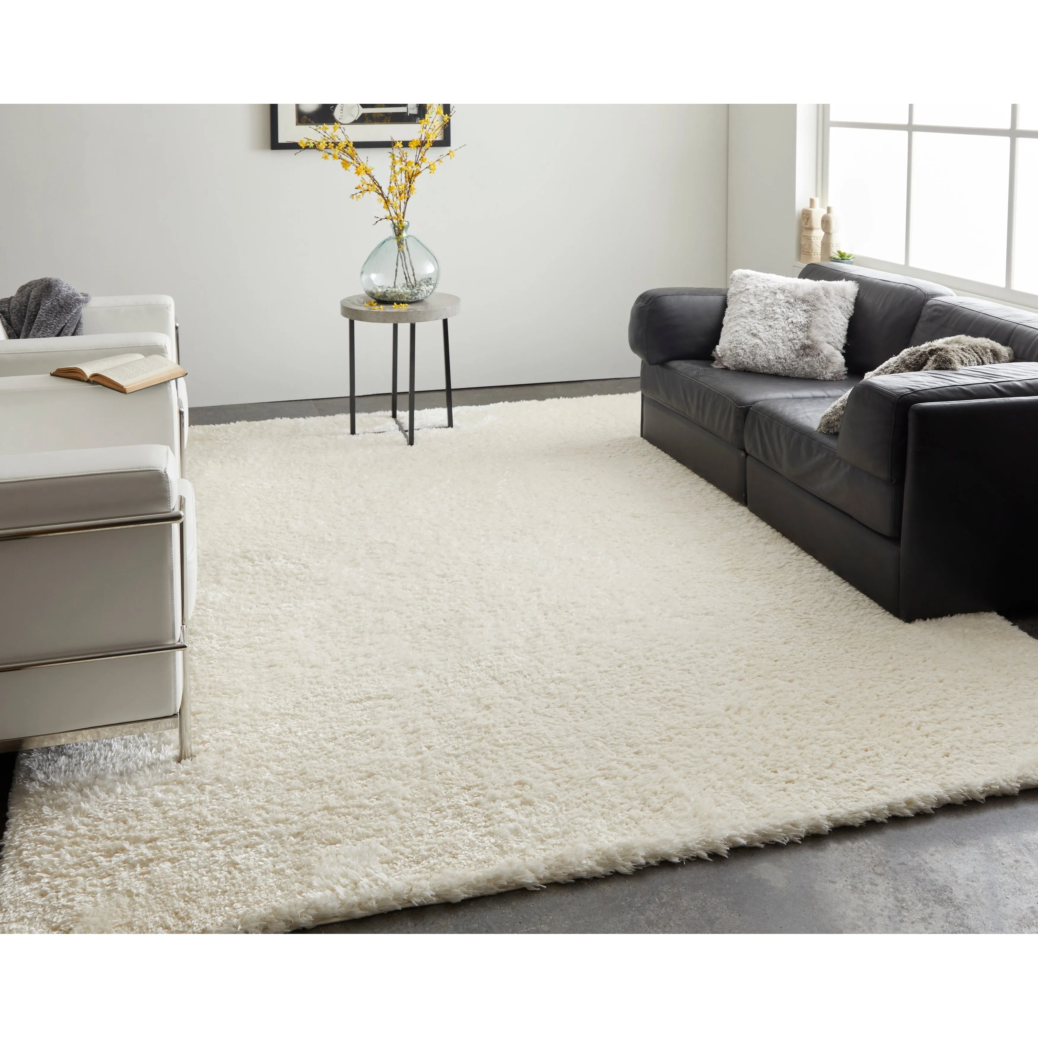 Loman Solid Modern Area Rug